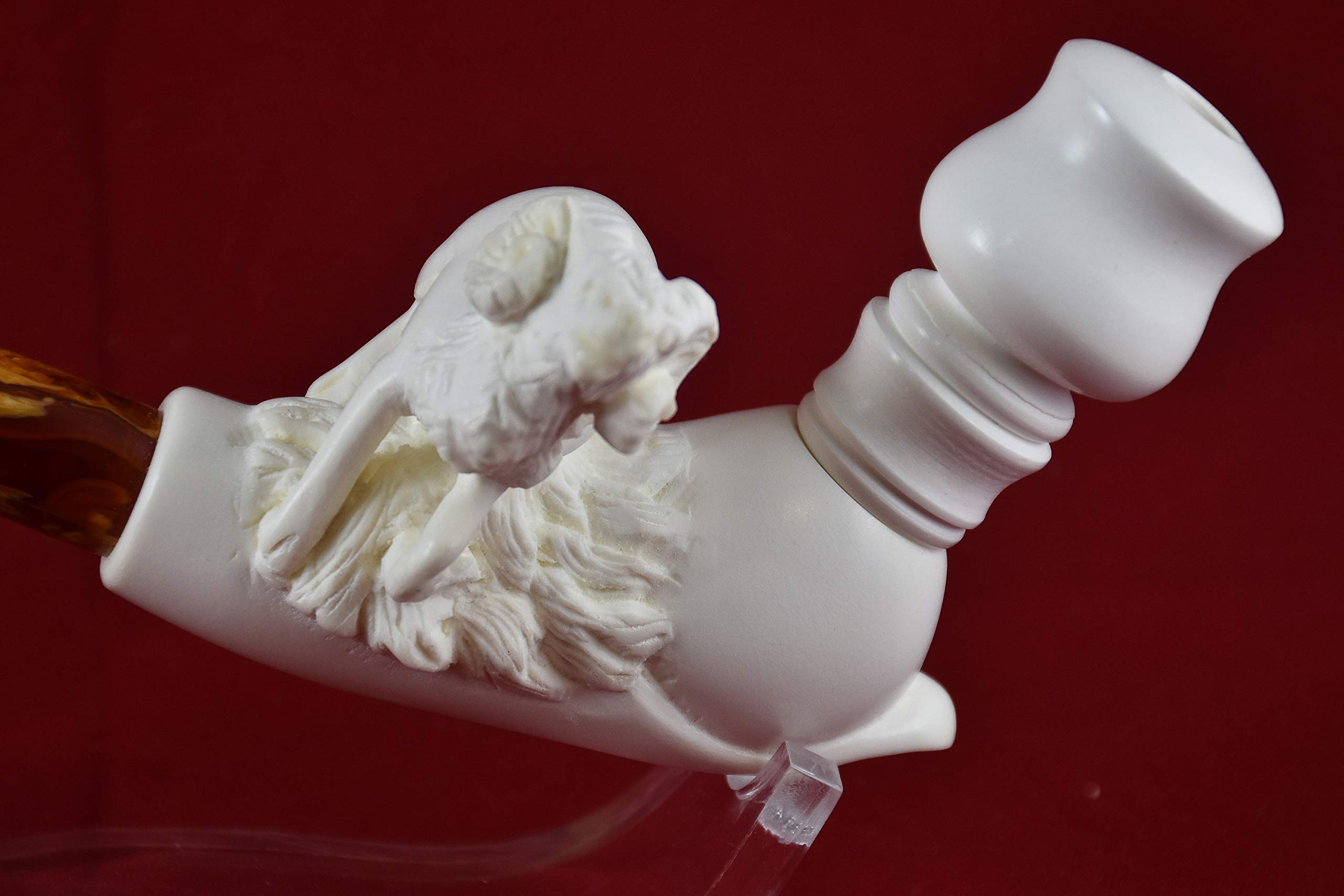 Personalized Dog-Shaped Meerschaum Cigar Holder - Custom Unsmoked Pipe for Tobacco Lovers - Handcrafted to Order - Perfect Gift for Dog Owners & Cigar Enthusiasts - Great for Relaxation, Collecting & Special Occasions