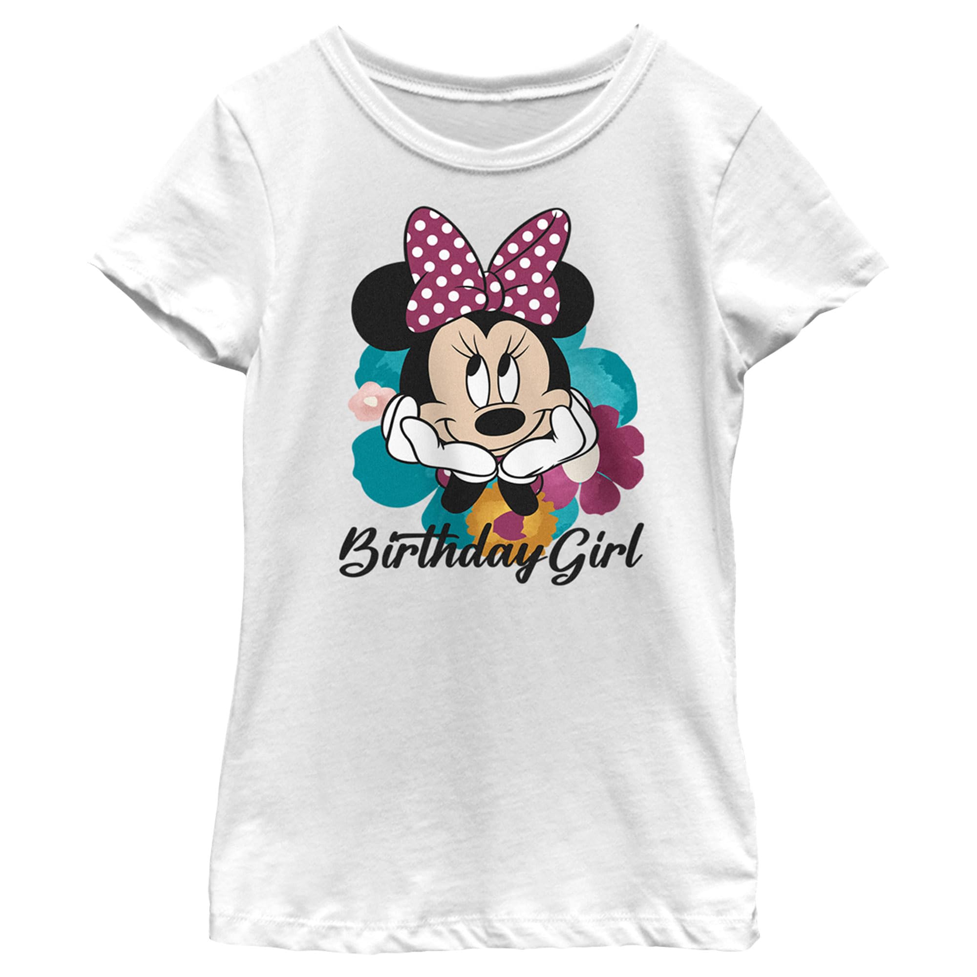 Disney Minnie Mouse Birthday Girl T-Shirt for Kids - Cute Cartoon Graphic Tee for Birthday Parties & Gifts