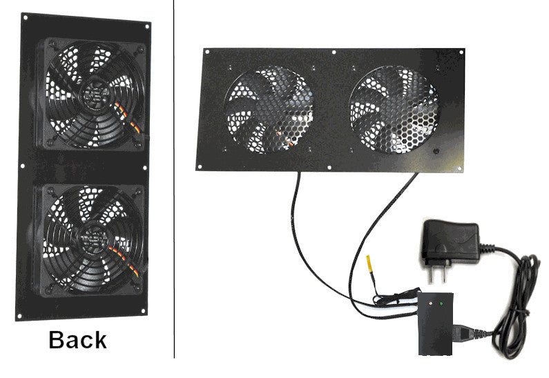 Coolerguys Dual 120mm PC Cooling Fans Kit with Pre-Set Thermal Controller CG-1202P - Perfect for Gaming PC, Computer Case & Cabinet Cooling System