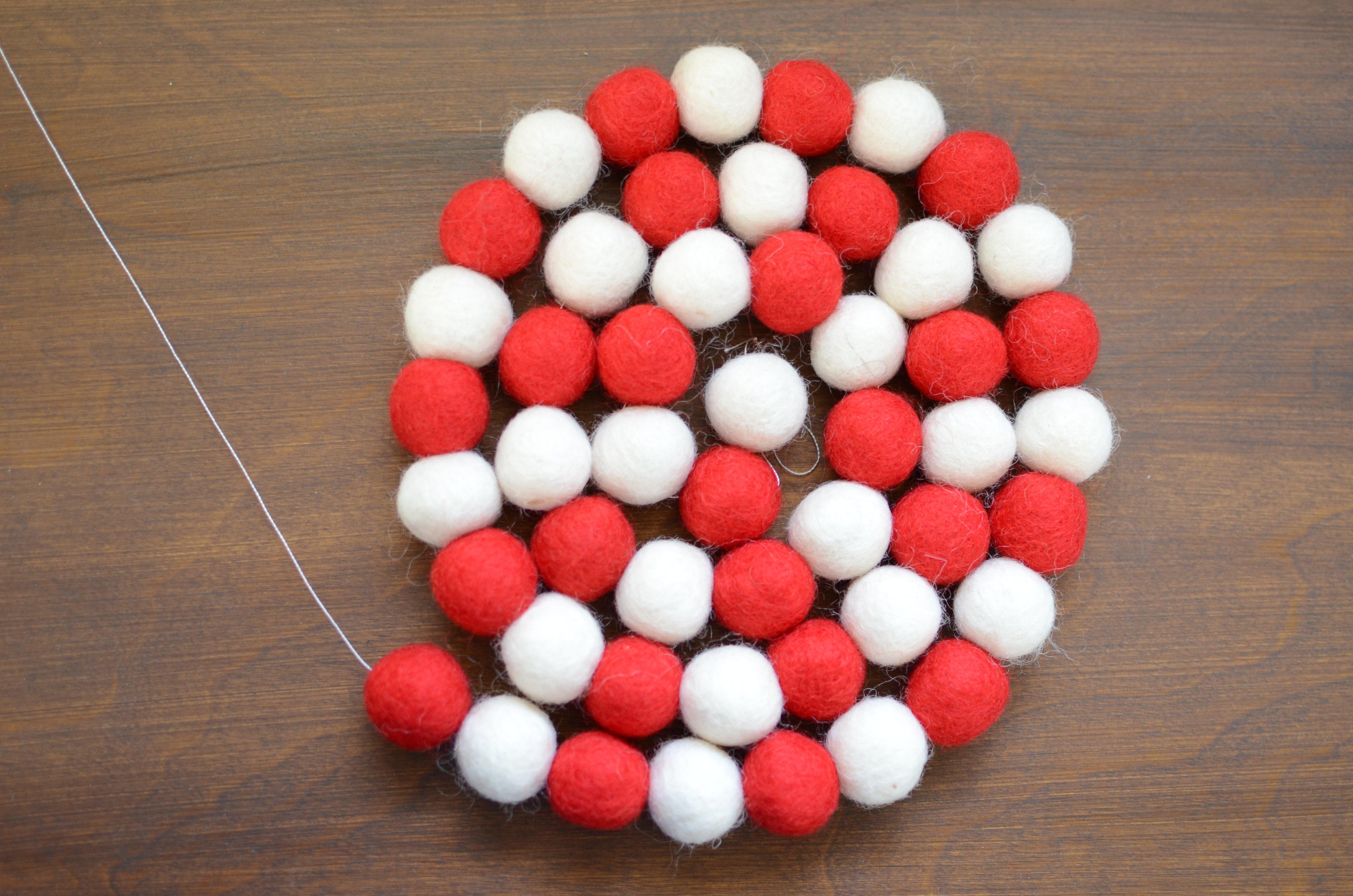 Red and White Garland - 12ft Christmas Party Decorations for Holiday Home, Tree, Fireplace & Outdoor Decor - Perfect for Xmas, Wedding, Birthday Party Decorations