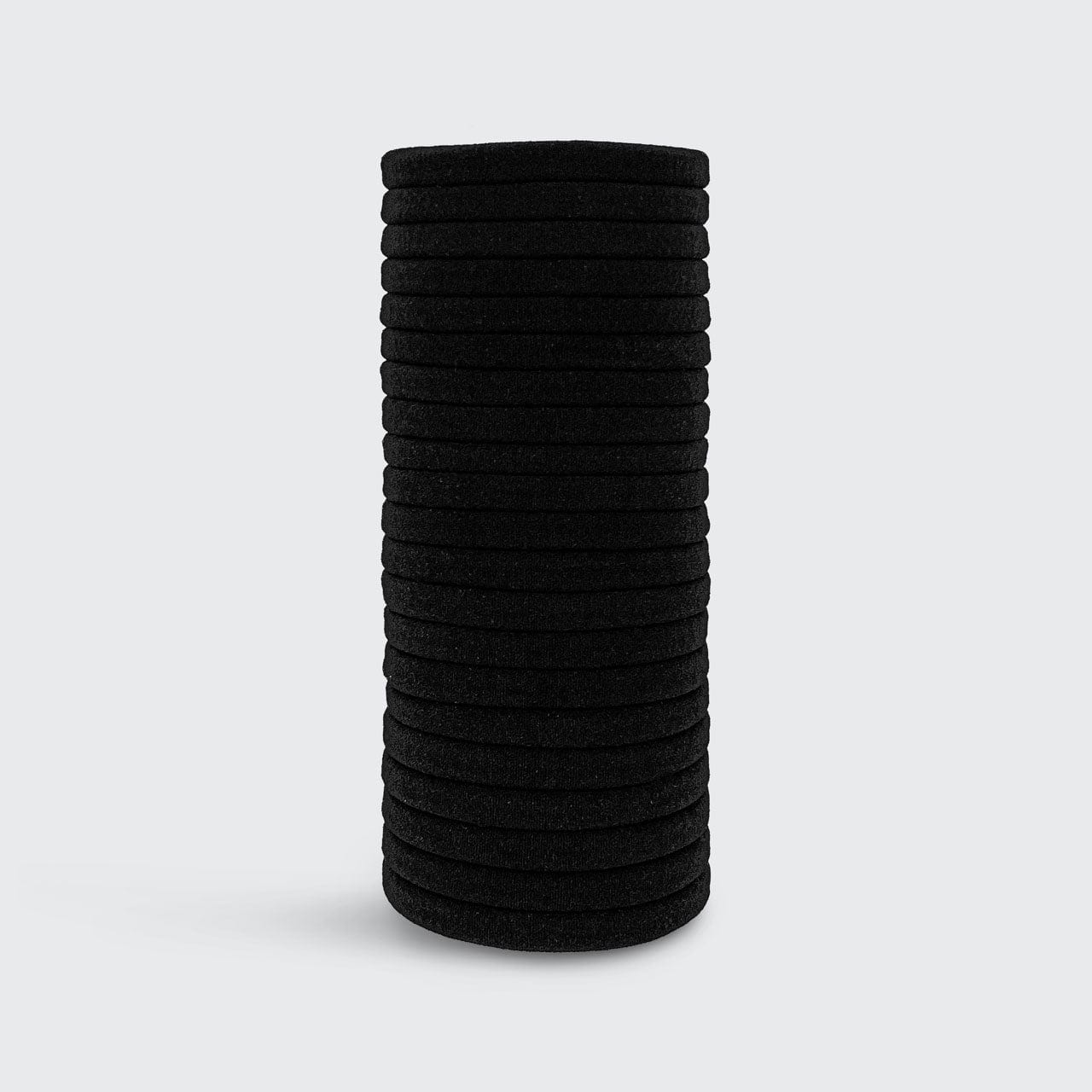 20 Pack Black Elastic Hair Ties - Soft No Damage Hair Bands for Women & Girls - Perfect for Ponytails, Workouts, and Everyday Use