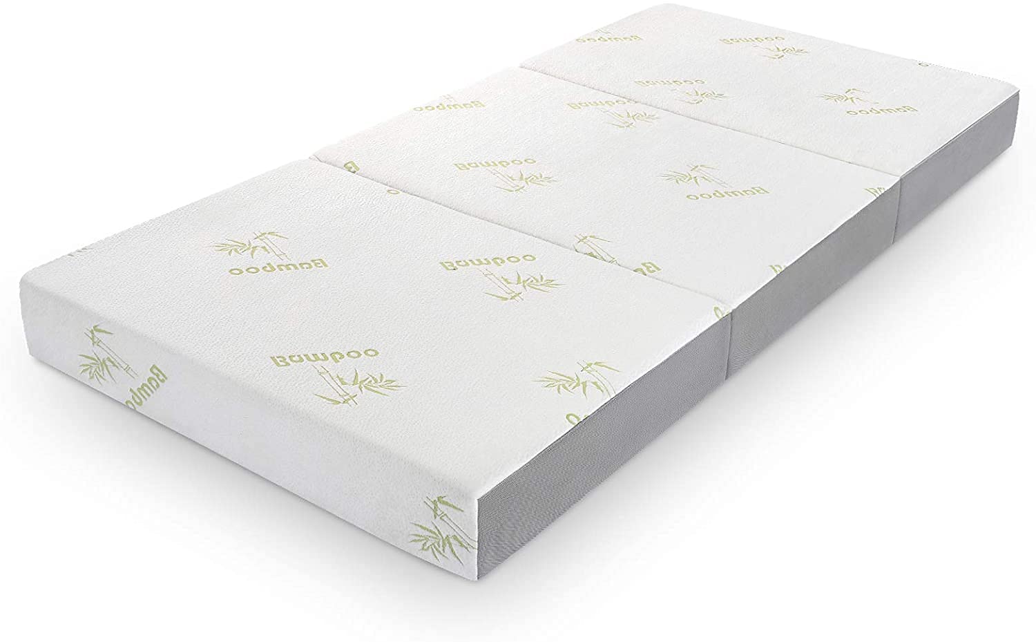 Inofia 6 Inch Twin Size Memory Foam Folding Mattress - Ultra Soft Removable Cover, Non-Slip Bottom & Breathable Mesh Sides, Portable Trifold Design (78