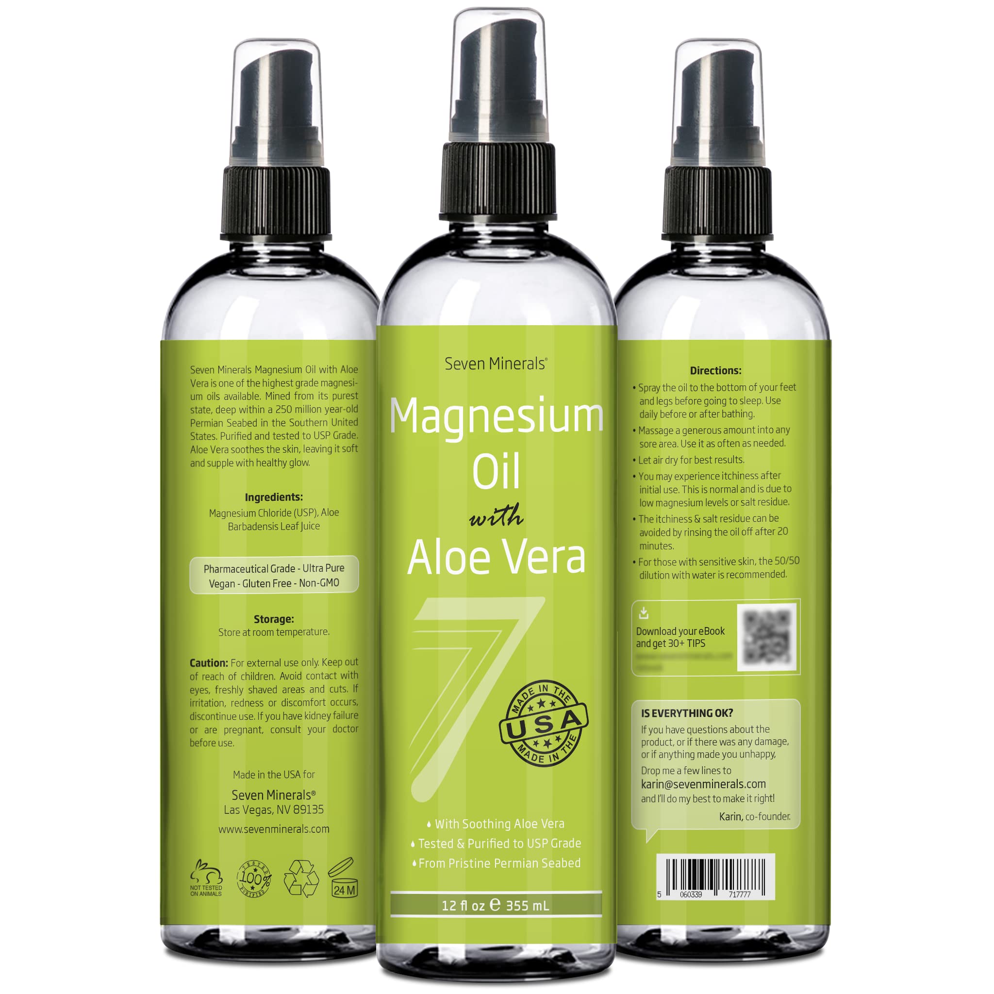 Pure Magnesium Oil & Aloe Vera Spray - Muscle Relaxation & Sleep Aid