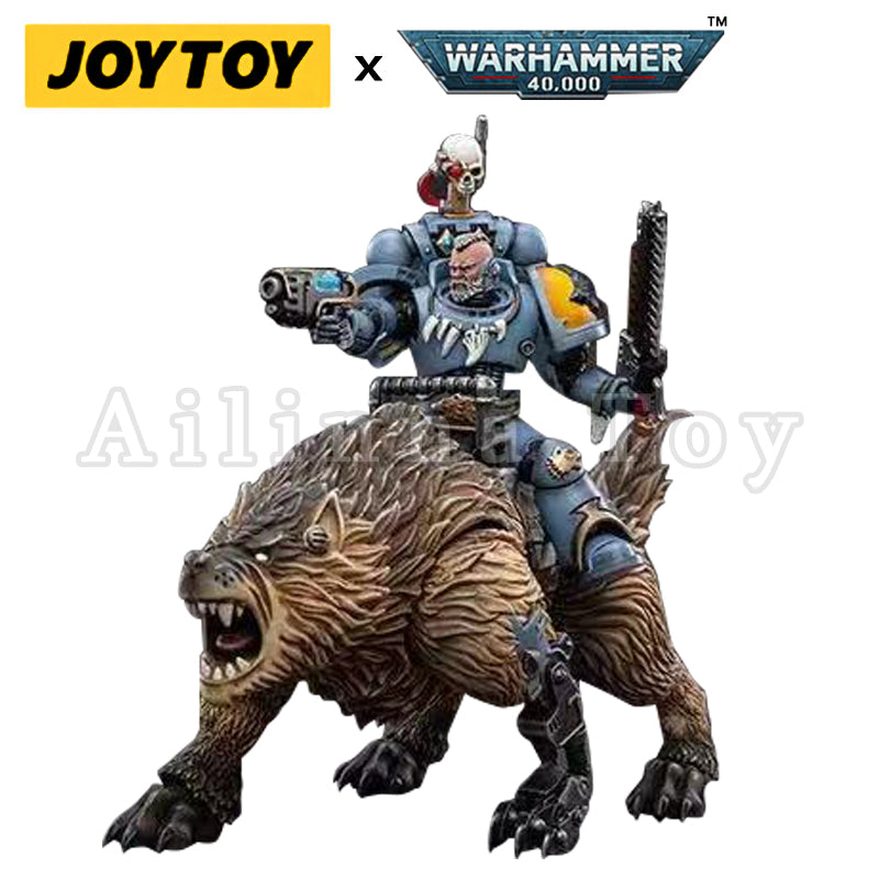 1/18 JOYTOY Warhammer 40K Space Wolves Thunderwolf Cavalry Bjane Action Figure - Collectible Miniature for Tabletop Gaming & Display