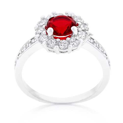Exquisite Ruby Red Halo Engagement Ring - 14K Gold Vintage Style Wedding Band for Women - Perfect for Proposals, Anniversaries & Romantic Occasions