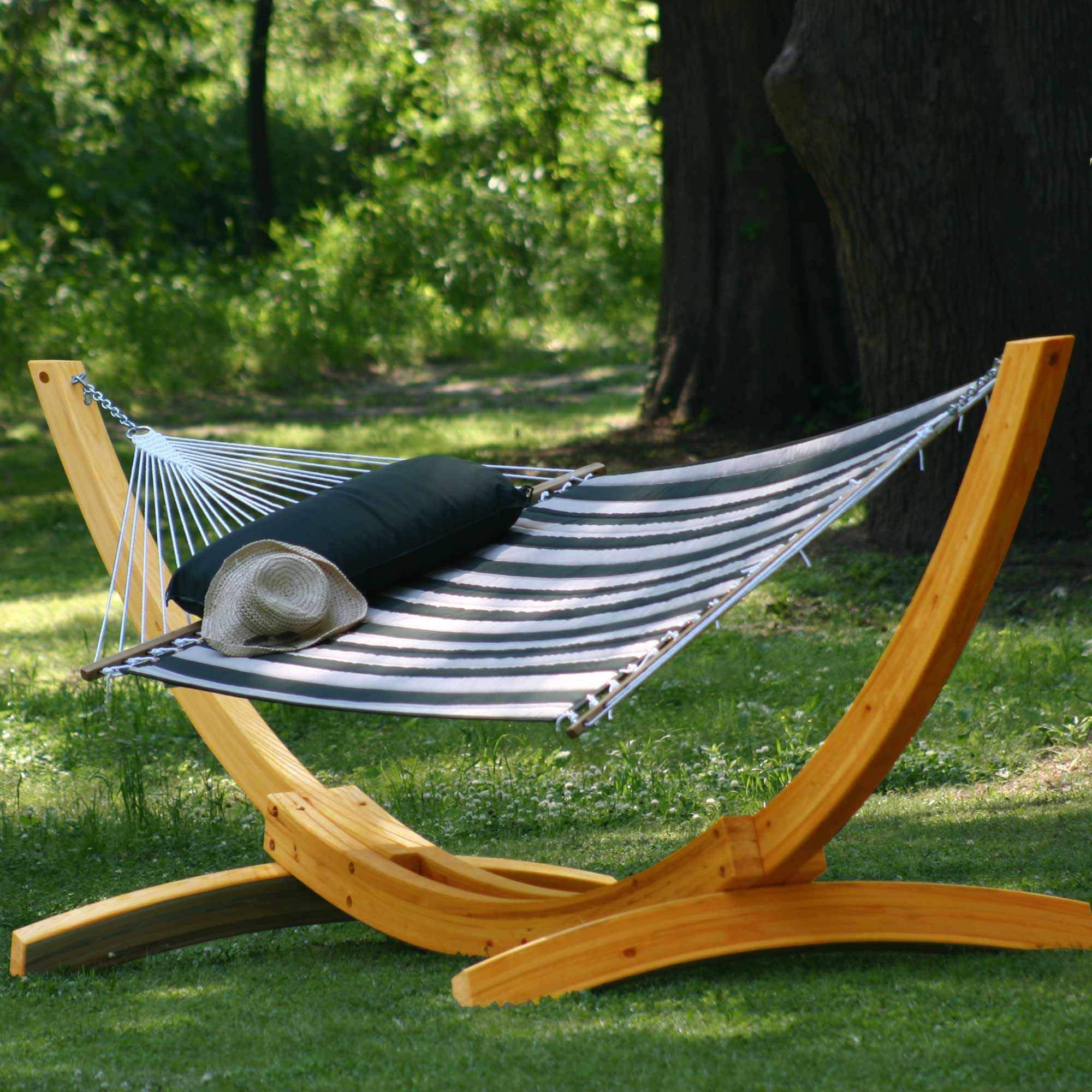 Premium Handmade Hatteras Cabana Classic Sunbrella Quilted Hammock - 13ft x 55in Large Outdoor Hammock with Free Extension Chains & Tree Hooks - Supports 450lbs, Fits 2 People - Perfect for Backyard, Beach, Camping & Patio Relaxation - Made in USA