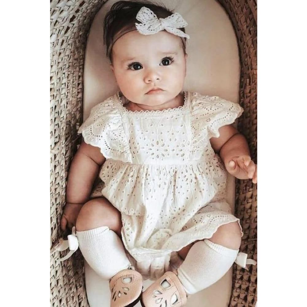 BQUBO Baby Knee High Socks for Toddler Girls - Soft Cotton Knit Stockings - Perfect for Dresses, Outfits & Special Occasions