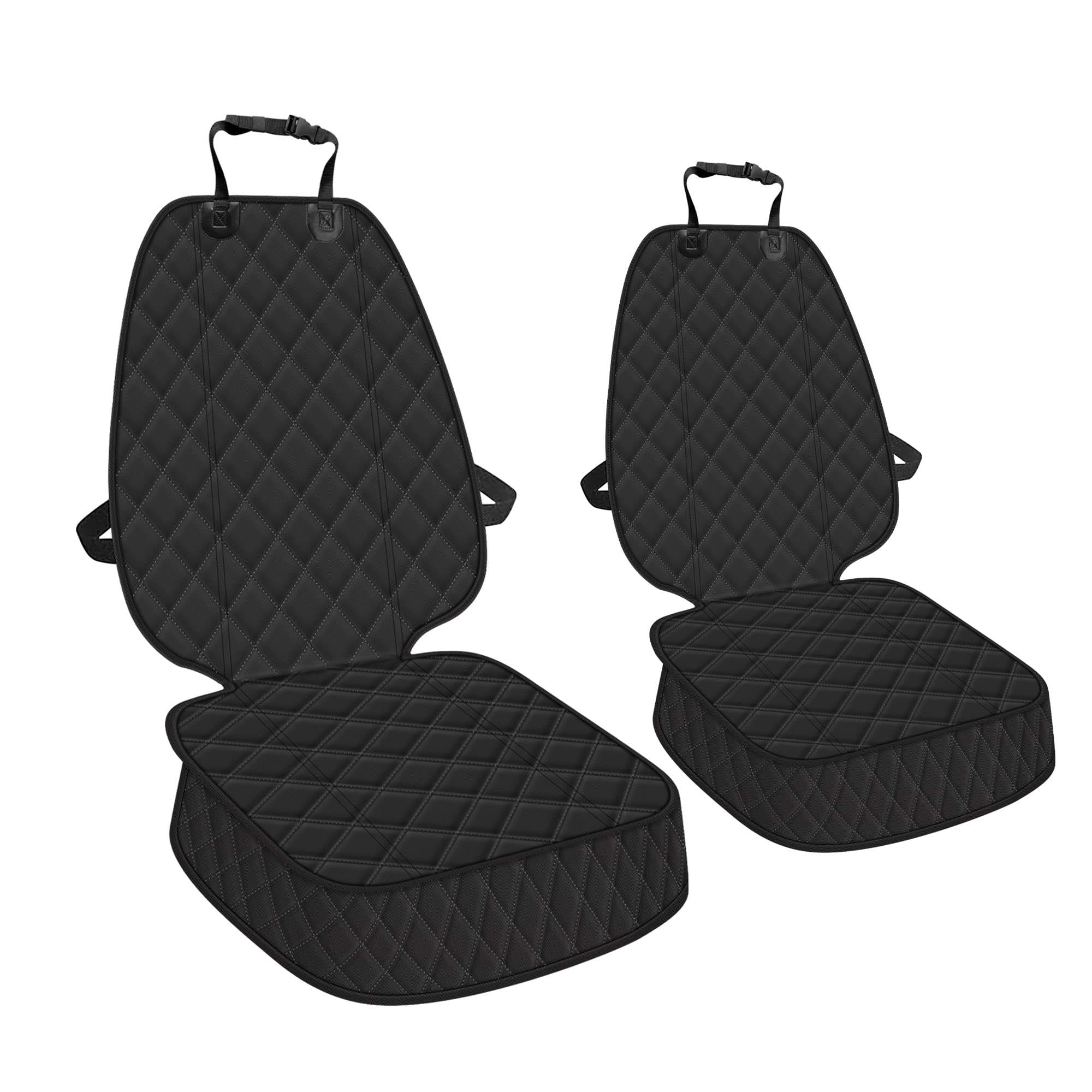 2 Pack Waterproof Dog Seat Cover for Cars, Vans, Sedans, Trucks & SUVs - Anti-Slip, Scratch Resistant & Fur Protection - Perfect for Road Trips, Pet Travel & Daily Commutes (Black)
