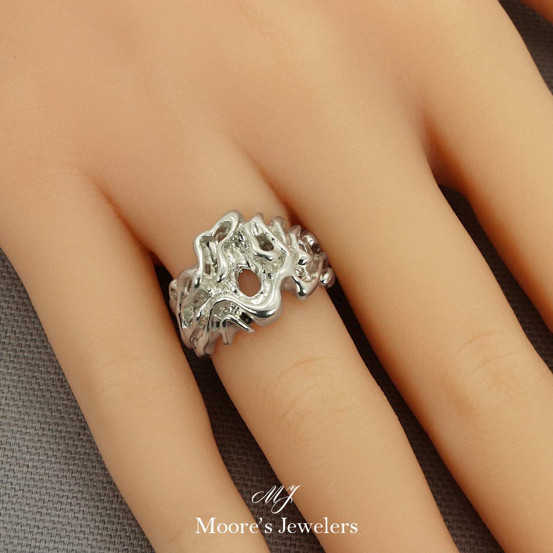 925 Sterling Silver Free Form Nugget Ring for Women – Handmade Boho Jewelry, Dainty Stackable Ring, Gift for Her – Perfect for Everyday Wear, Layering & Special Occasions