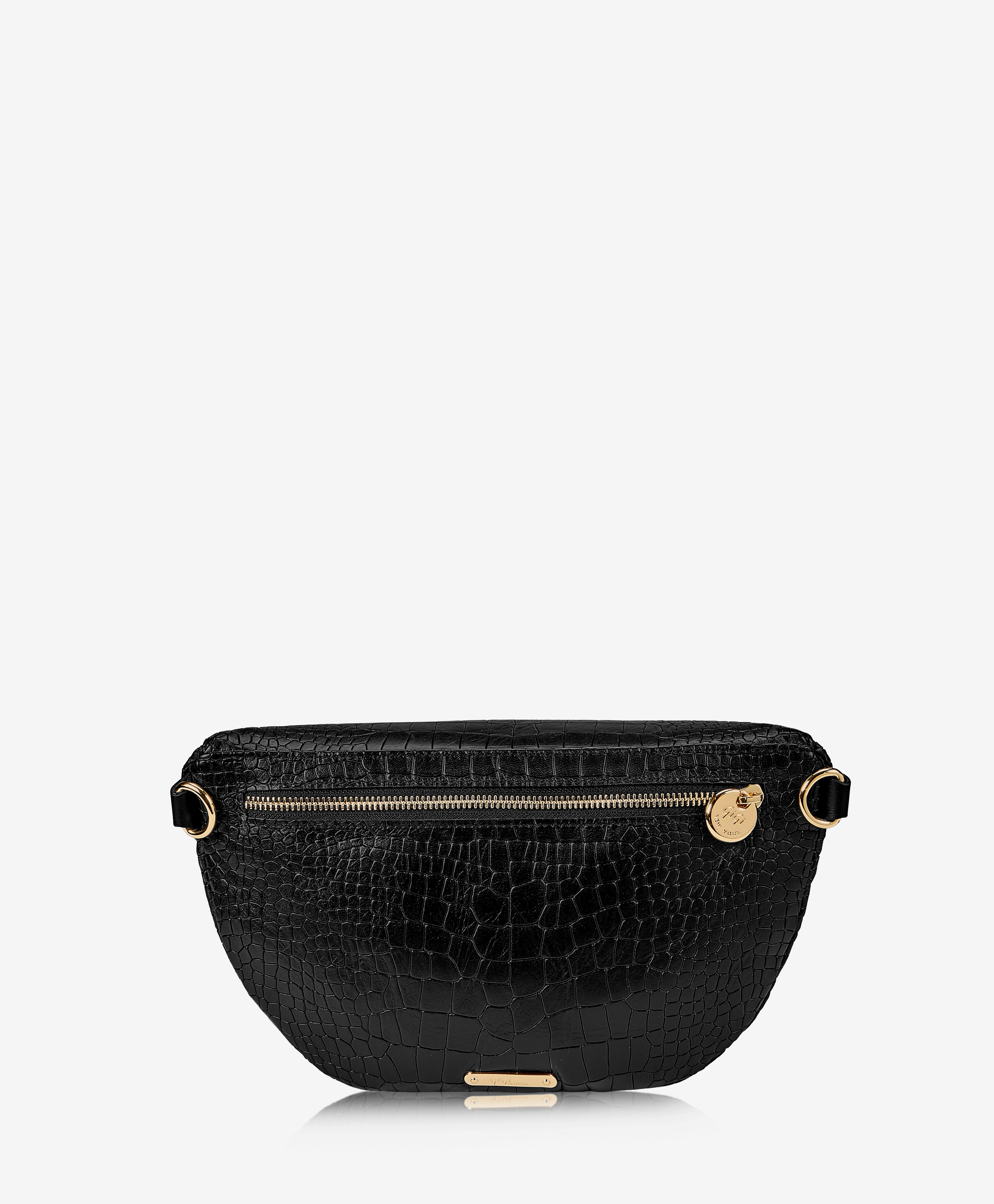 Beck Sling Bag for Men & Women - Premium Black Embossed Napa Crocodile Leather Crossbody Bag - Perfect for Travel, Work, and Everyday Use