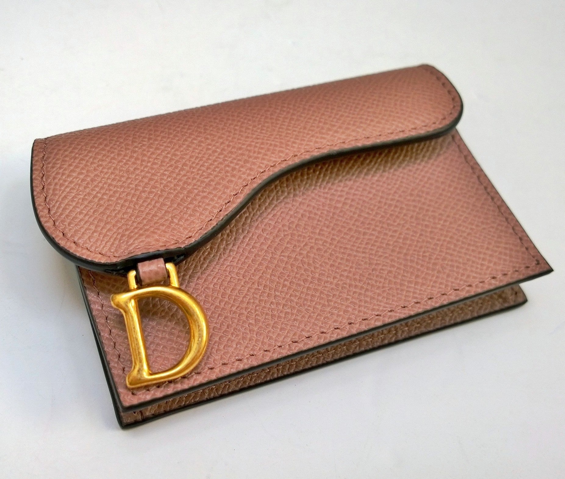 Dior Saddle Bloom Card Case Wallet Holder - Genuine Leather Luxury Card Holder for Women - Perfect for Everyday Use, Travel & Special Occasions