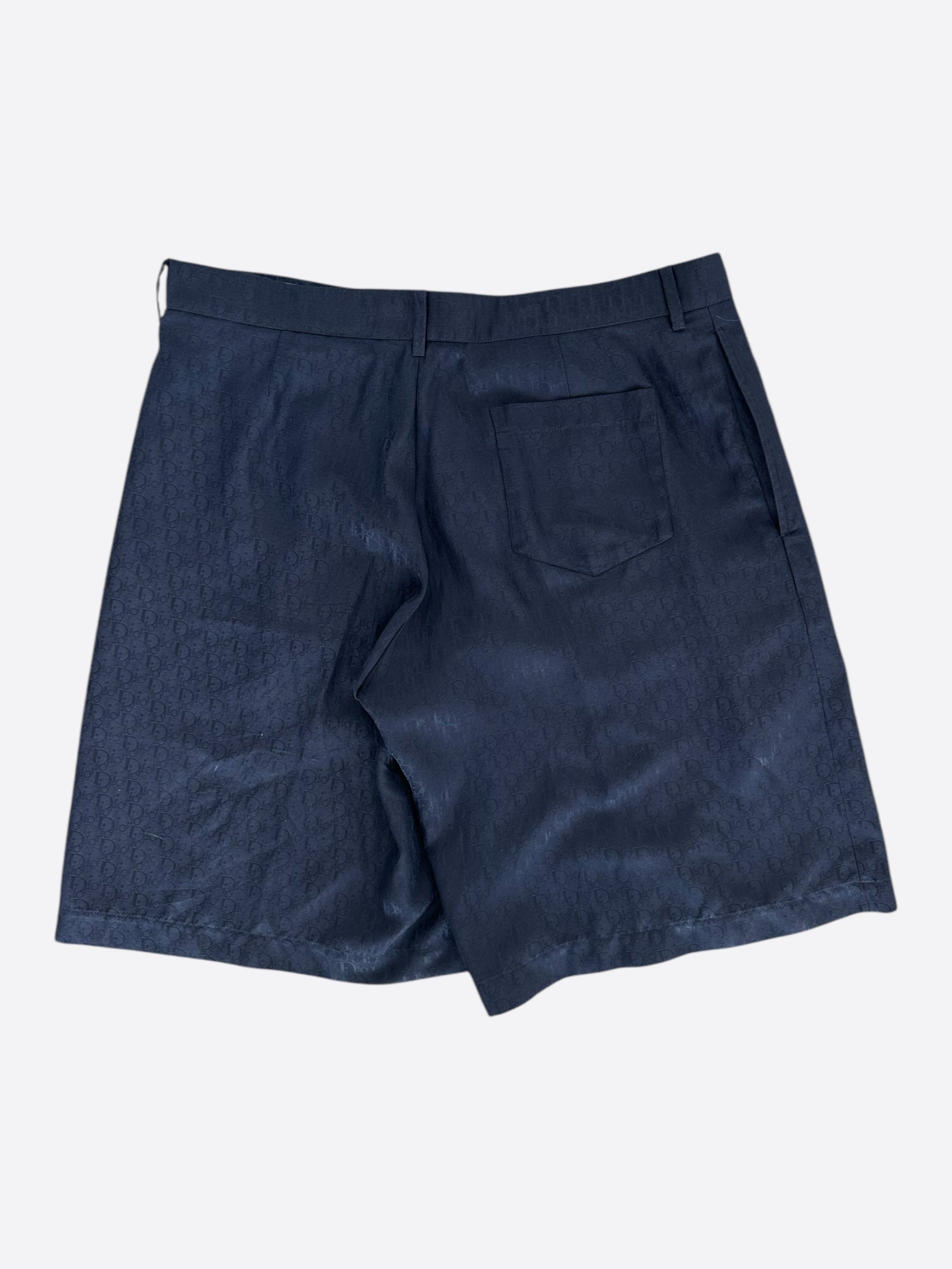 Dior Blue Oblique Silk Shorts for Women - Luxury High Waist Summer Fashion Shorts | Perfect for Beach, Vacation & Casual Outings