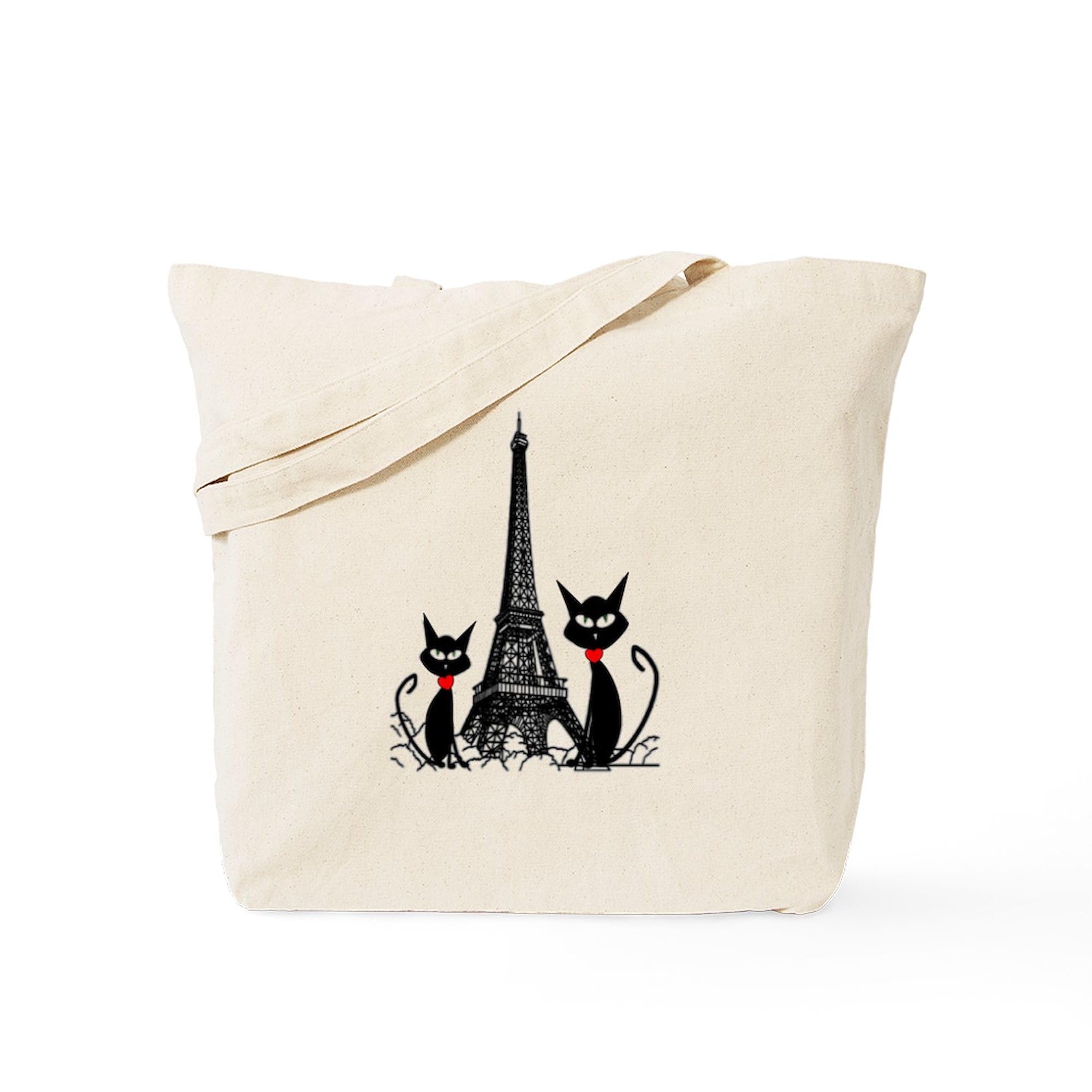 Cat Lovers Tote Bag - Natural Canvas Reusable Shopping Bag for Women & Men - Perfect for Groceries, Beach, Work & School