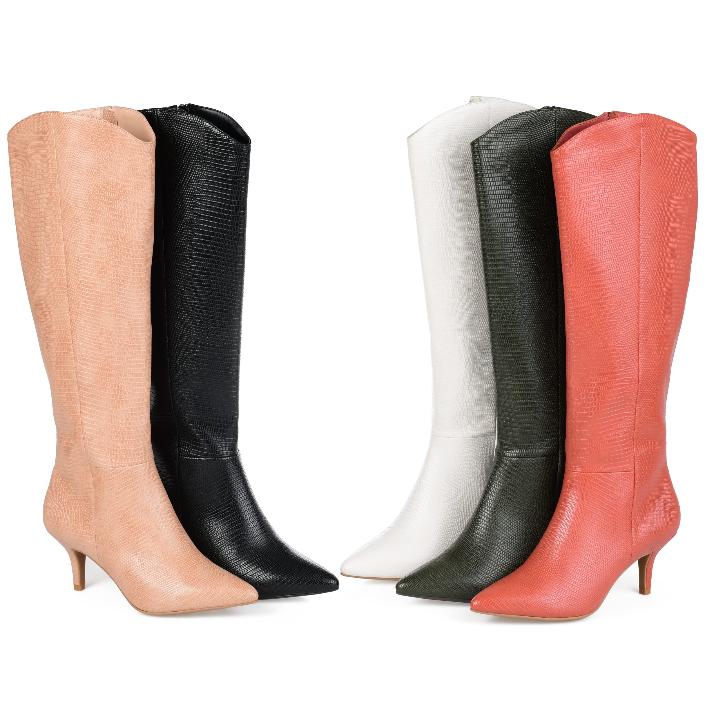 Journee Women's Estrella Knee High Boots - Pointed Toe, Comfort Foam, Fashionable & Stylish (Perfect for Office, Date Night & Winter Outfits)