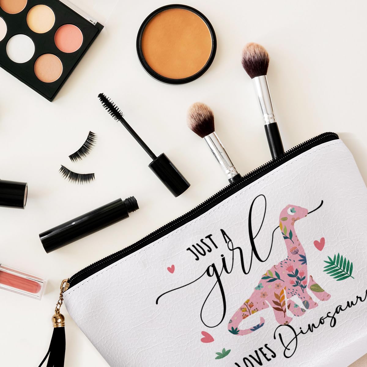 Dinosaur Party Supplies & Gifts for Girls & Women - Funny Birthday Favors, Makeup & Travel Toiletry Bag - Perfect for Dino-Themed Parties, Travel & Cosmetics Storage