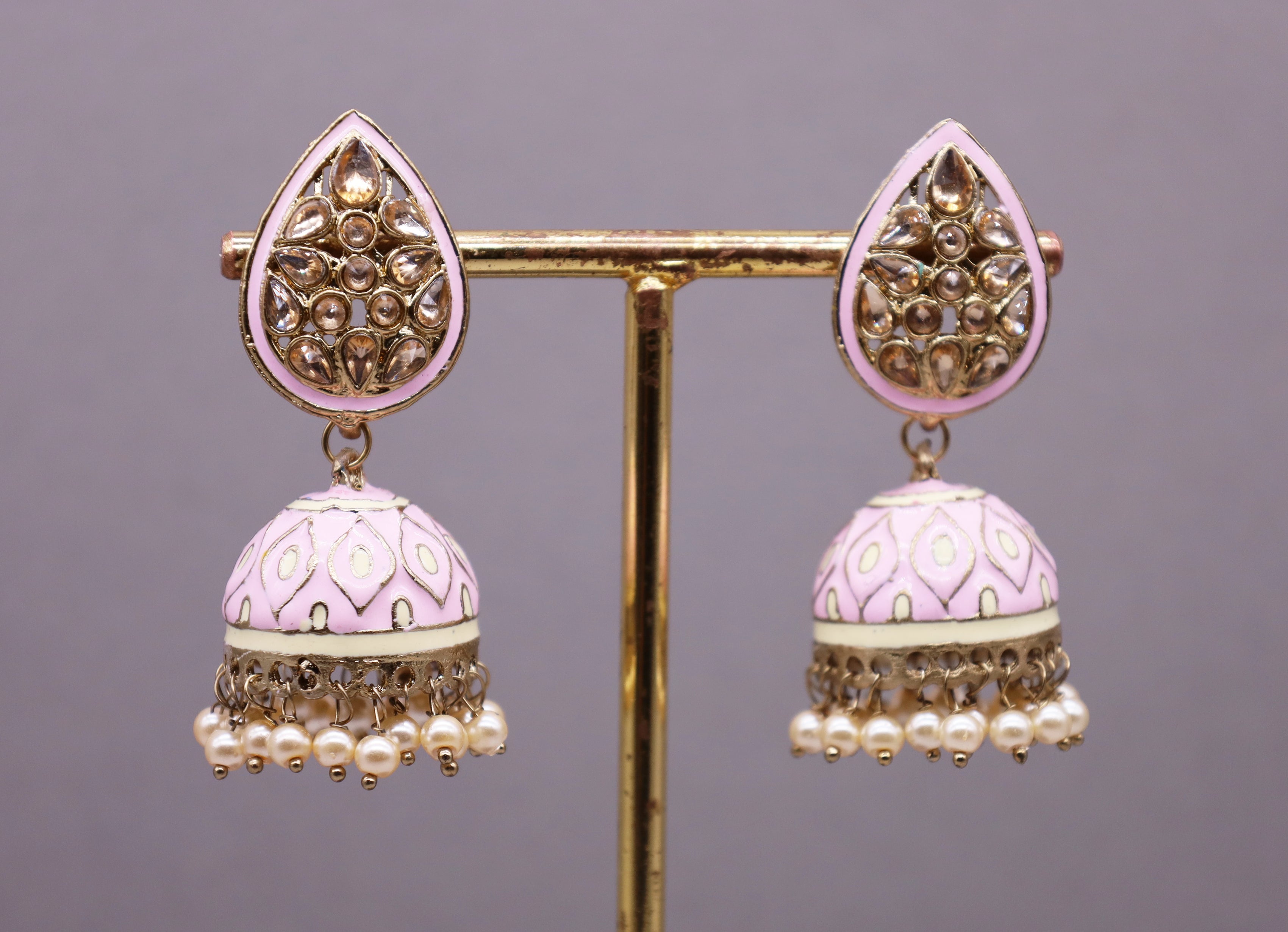 Exquisite Sonal Meenakari Handmade Earrings - Indian Traditional Kundan Jewelry for Women - Perfect for Weddings, Parties & Ethnic Fashion