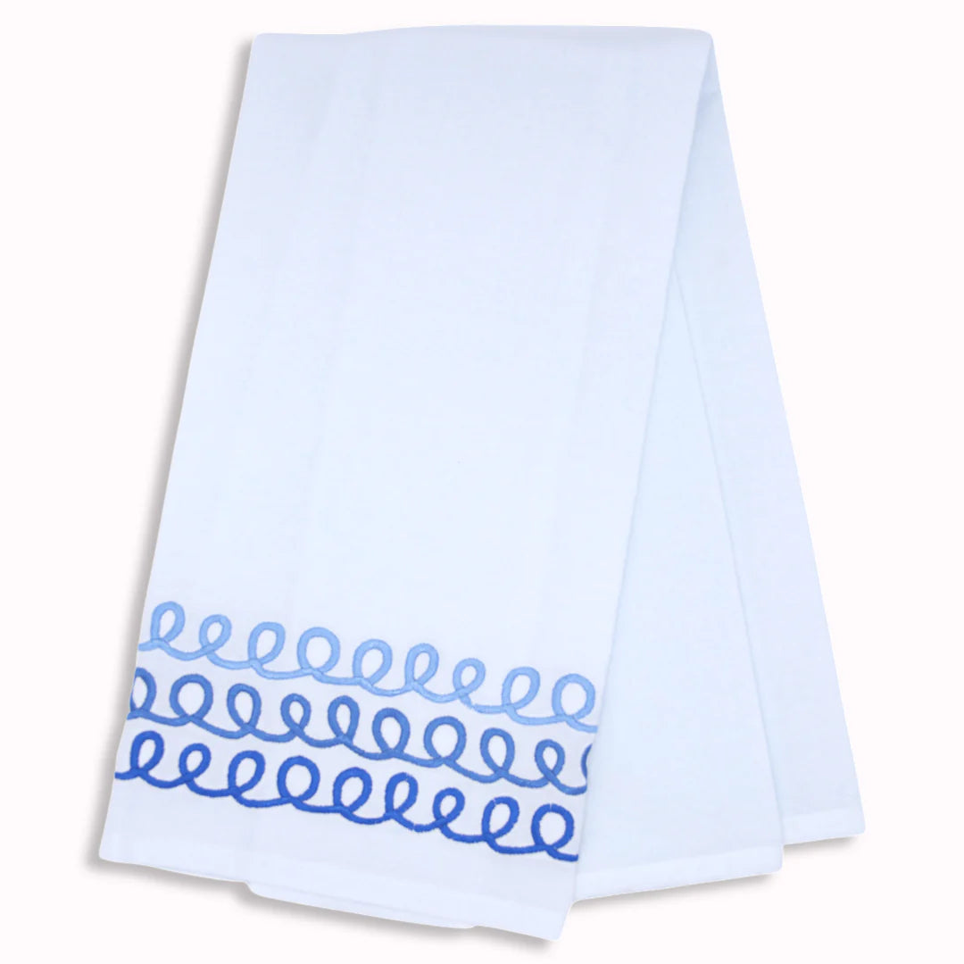 Lynen 50 Shades of Blue Tea Towel - Premium Cotton Kitchen Towel for Drying Dishes, Cleaning & Decor - Perfect for Cooking, Baking & Home Decor