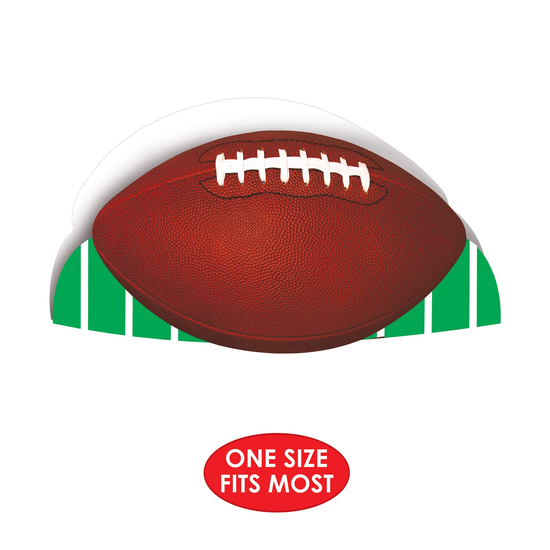 Beistle 66882 48-Pack Printed Football Party Hats - Bulk Football Theme Party Supplies for Game Day, Tailgating & Sports Celebrations