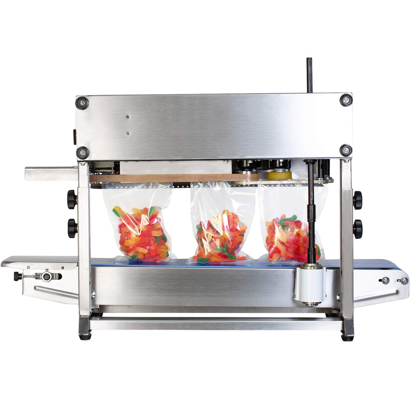 JORESTECH CBS-730I Digital Temperature Control Continuous Band Sealer - Stainless Steel Vertical/Horizontal Food Packaging Machine for Snacks, Coffee, Spices | Commercial & Home Use