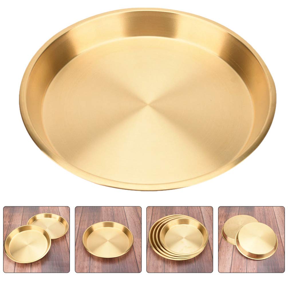PRETYZOOM Copper Serving Tray - Elegant Food Plate for Fruits, Snacks, Desserts | Stylish Kitchen Tableware & Storage Container for Dining, Parties, and Home Decor
