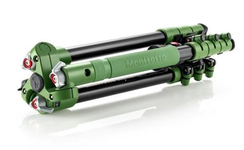Manfrotto MKBFRA4G-BH BeFree Compact Aluminum Travel Tripod - Lightweight & Portable for Photography, Vlogging, Hiking - Green