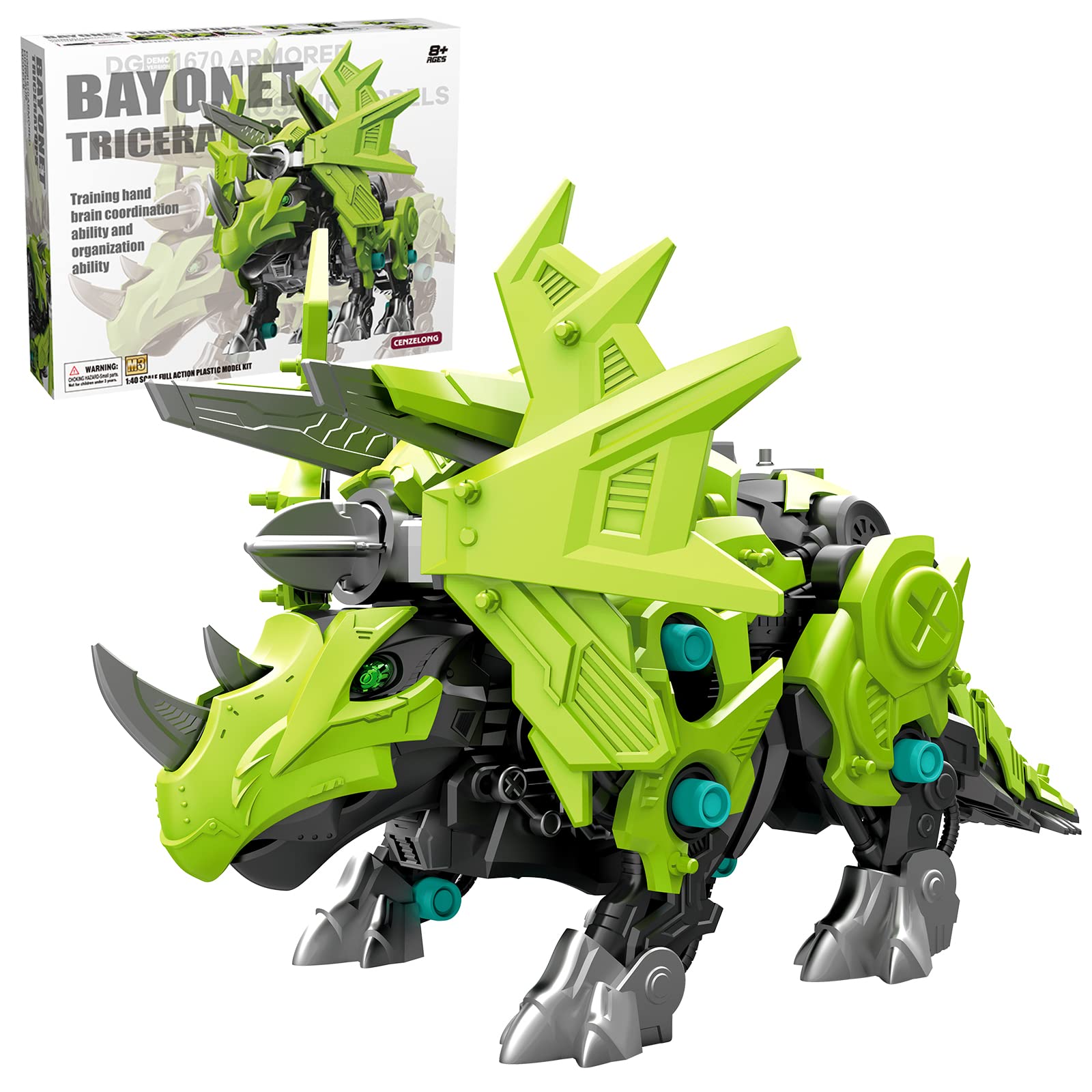 Electric Take Apart Dinosaur Toy - Triceratops STEM Learning Toy for Kids Ages 5+, Walking & Roaring Dinosaur Figure, Perfect Birthday Gift for Boys & Girls | Fun for Playtime, Classroom & Pretend Adventures