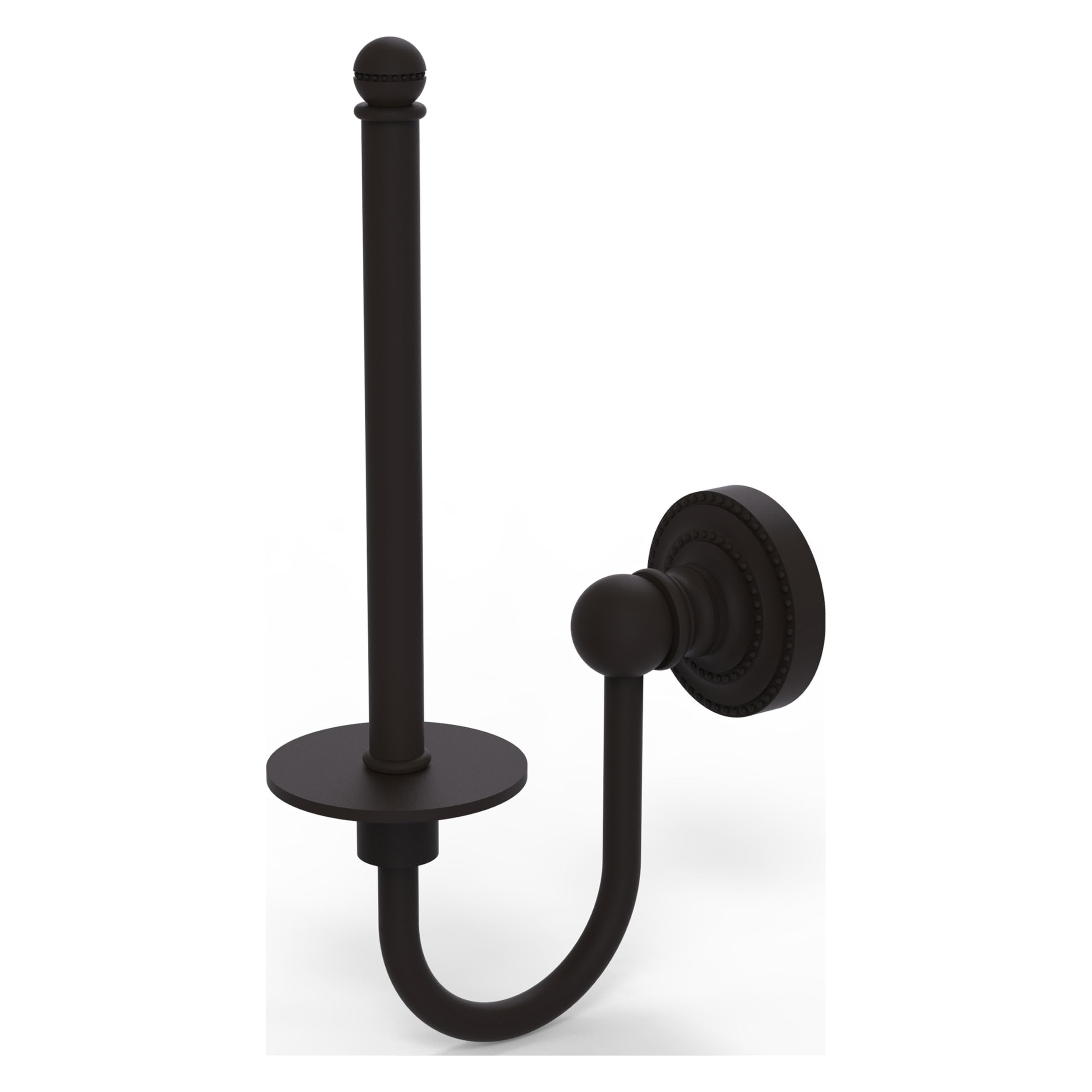 Allied Brass DT-24U-ORB Dottingham Collection Upright Toilet Paper Holder - Oil Rubbed Bronze Finish - Bathroom Tissue Dispenser for Home & Commercial Use