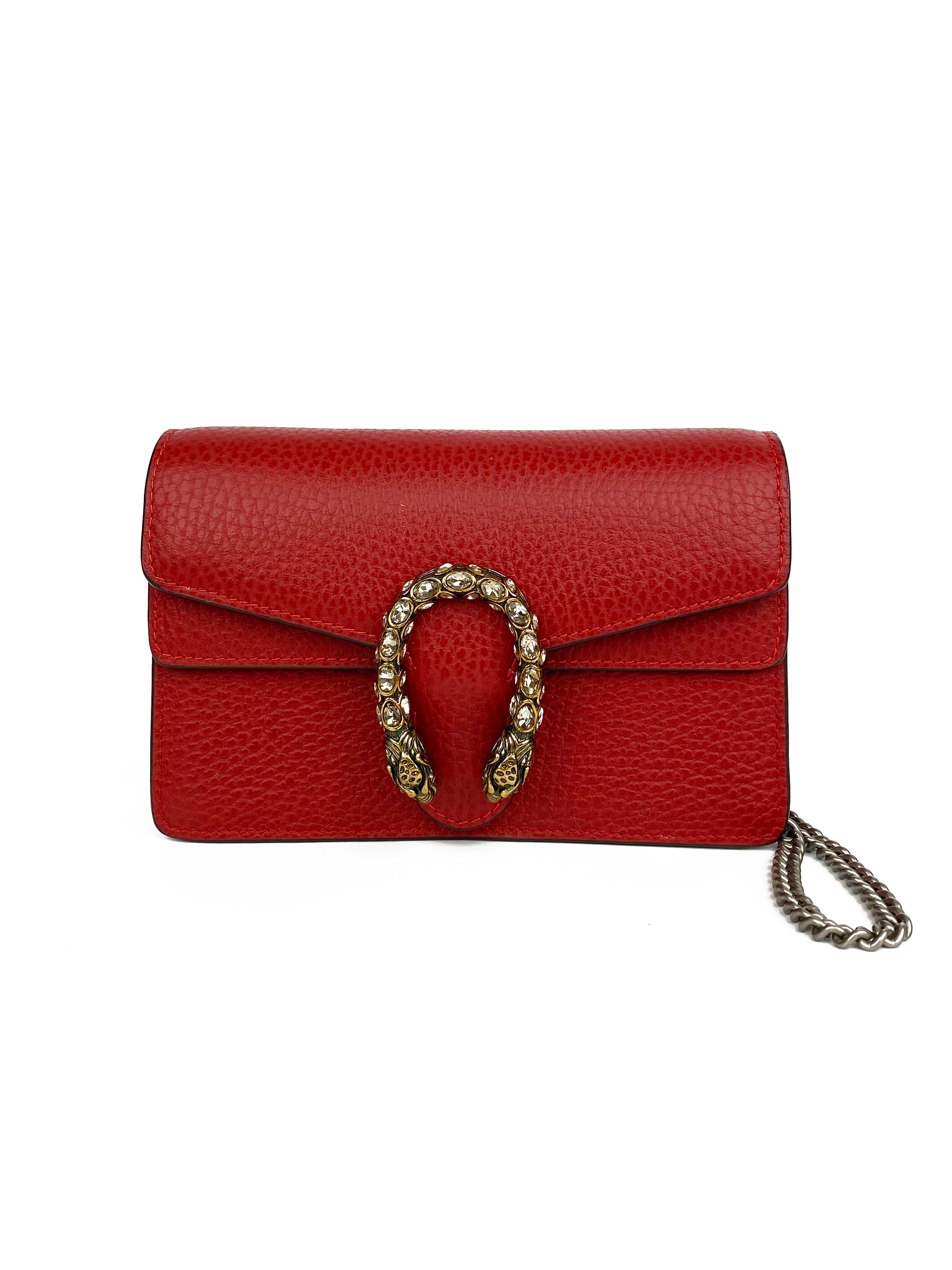 Gucci Red Super Mini Dionysus Bag - Luxury Crossbody Bag for Women | Perfect for Parties, Dates & Evening Events