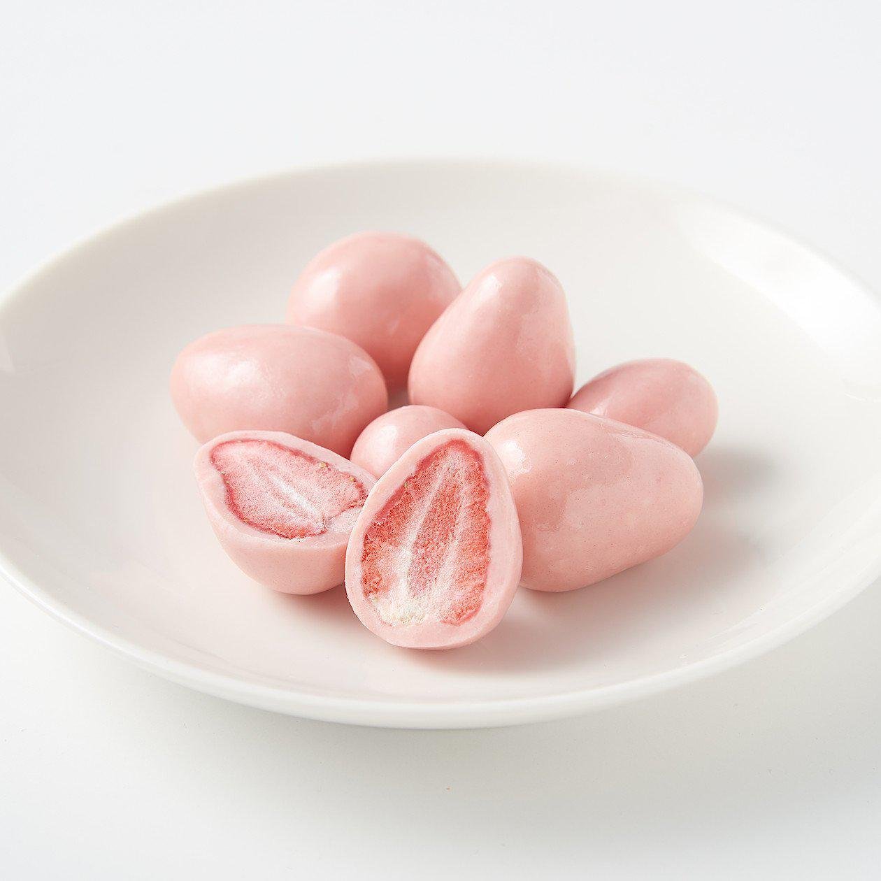 Premium Muji Strawberry Chocolate Covered Strawberries 50g - Delicious Japanese Snacks for Gifts, Parties & Dessert Lovers