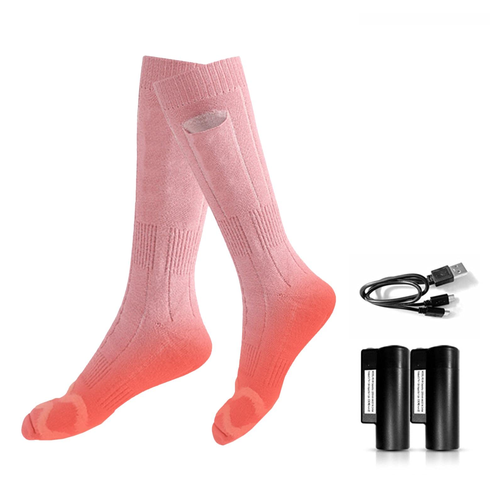 Littryee Rechargeable Electric Heated Socks - 3 Temperature Levels, Battery Powered Winter Warm Socks with Adjustable Heating for Men & Women - Perfect for Hiking, Skiing, Outdoor Work & Cold Weather Activities