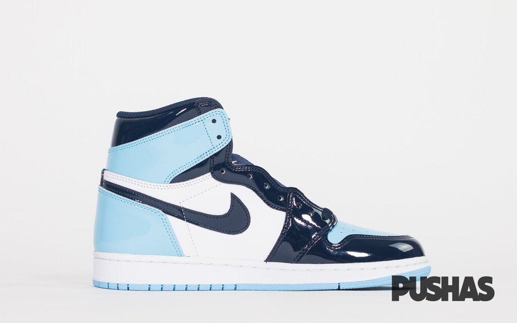 Air Jordan 1 'UNC' Patent Leather Women's Basketball Shoes - New Release for Casual Wear & Street Fashion