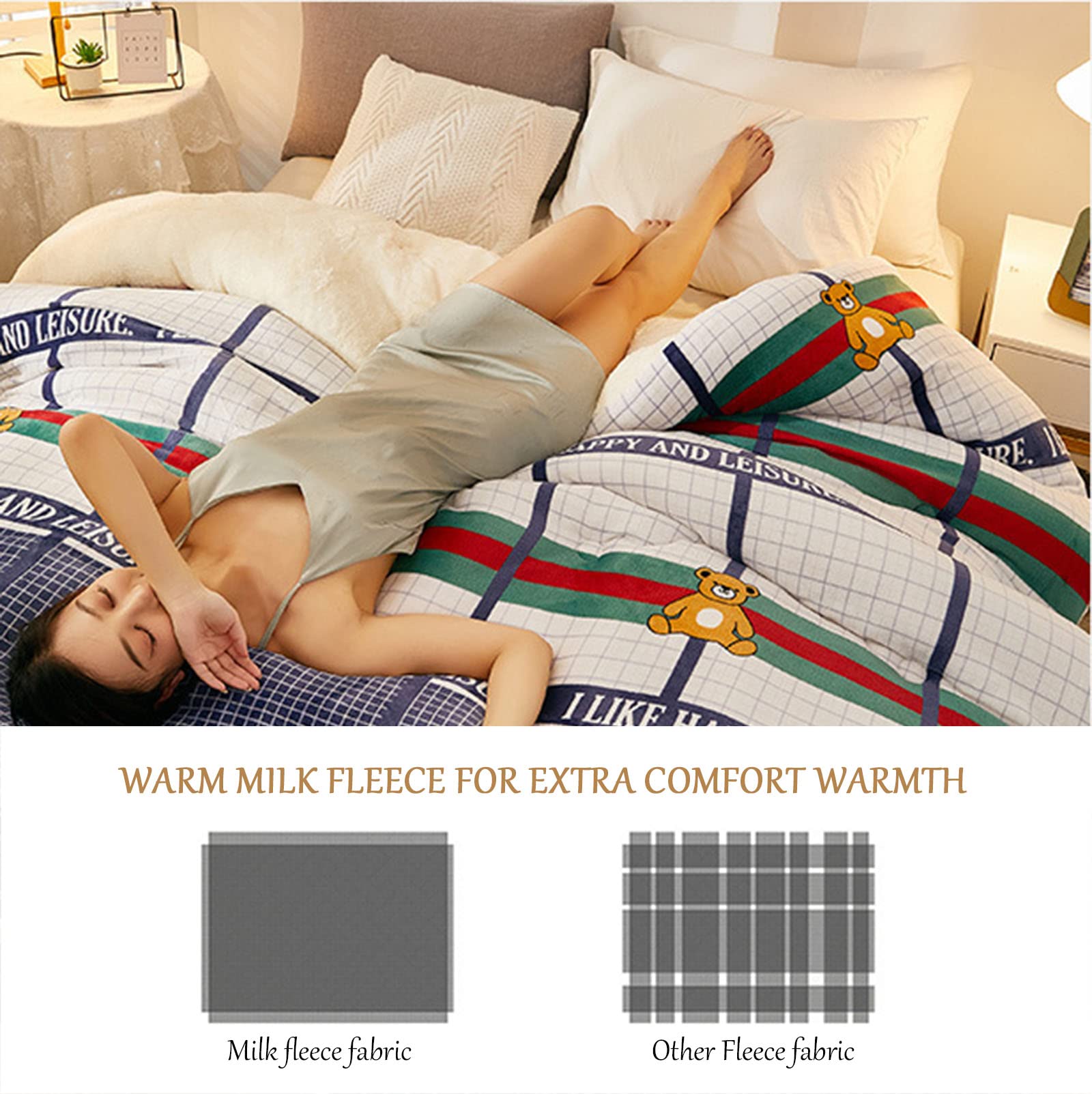 All-Season Quilted Cotton Duvet Insert - Twin Size Winter Comforter (150x200cm, 2.5kg) - Soft & Warm Thickened Lamb Cashmere Blanket for Bed - Perfect for Cold Nights & Cozy Home Decor