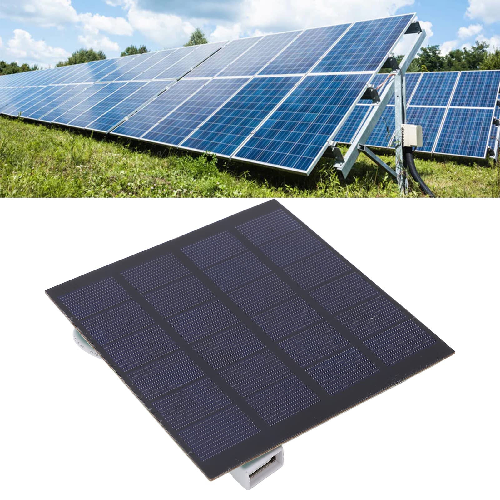 1.5W 6V High Efficiency Polysilicon Solar Panel - DIY Solar Charger Module with High Stability for Outdoor, Camping, RV & Emergency Power Supply
