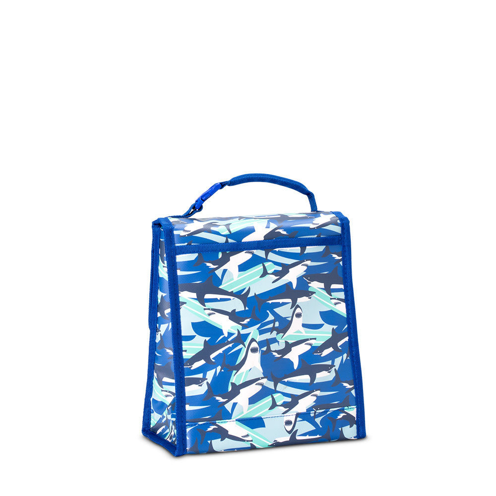 Shark Fin Foldable Insulated Lunch Bag for Work, School & Picnics - Leakproof & Reusable Cooler Lunch Box for Adults & Kids