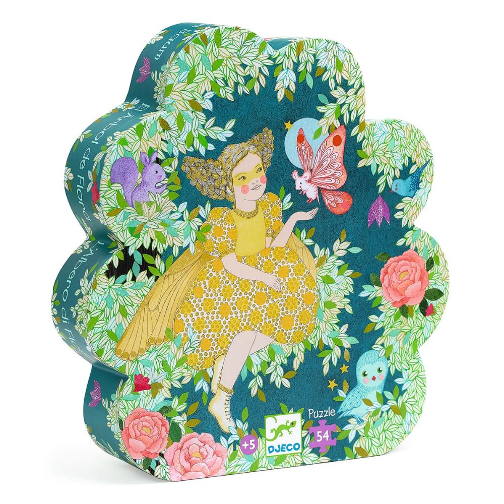 Djeco Flora's Tree 54-Piece Puzzle | Educational Wooden Jigsaw for Kids Ages 5+ | Perfect Birthday Gift for 5-Year-Old Girls | Fun Indoor Activity & Classroom Learning Tool