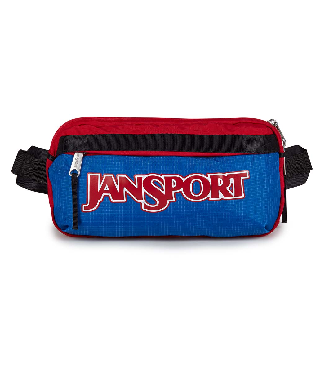 JanSport Washington Waist Pack - Lightweight & Durable Fanny Pack for Men & Women - Adjustable Belt Bag for Travel, Hiking & Everyday Use (Red Tape)