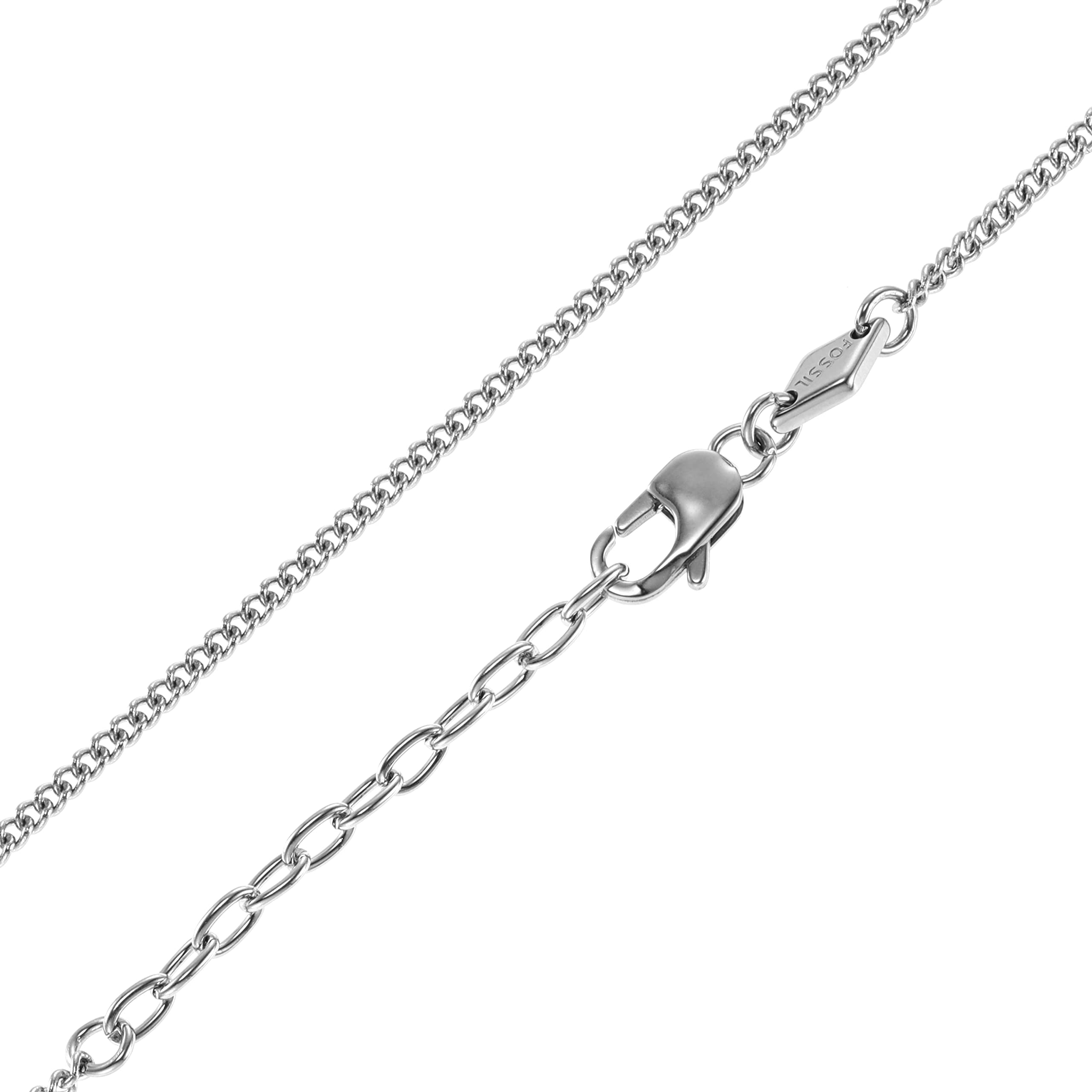 Fossil Men's Stainless Steel or Leather Necklace - Stylish & Durable Jewelry for Everyday Wear, Gifts & Special Occasions