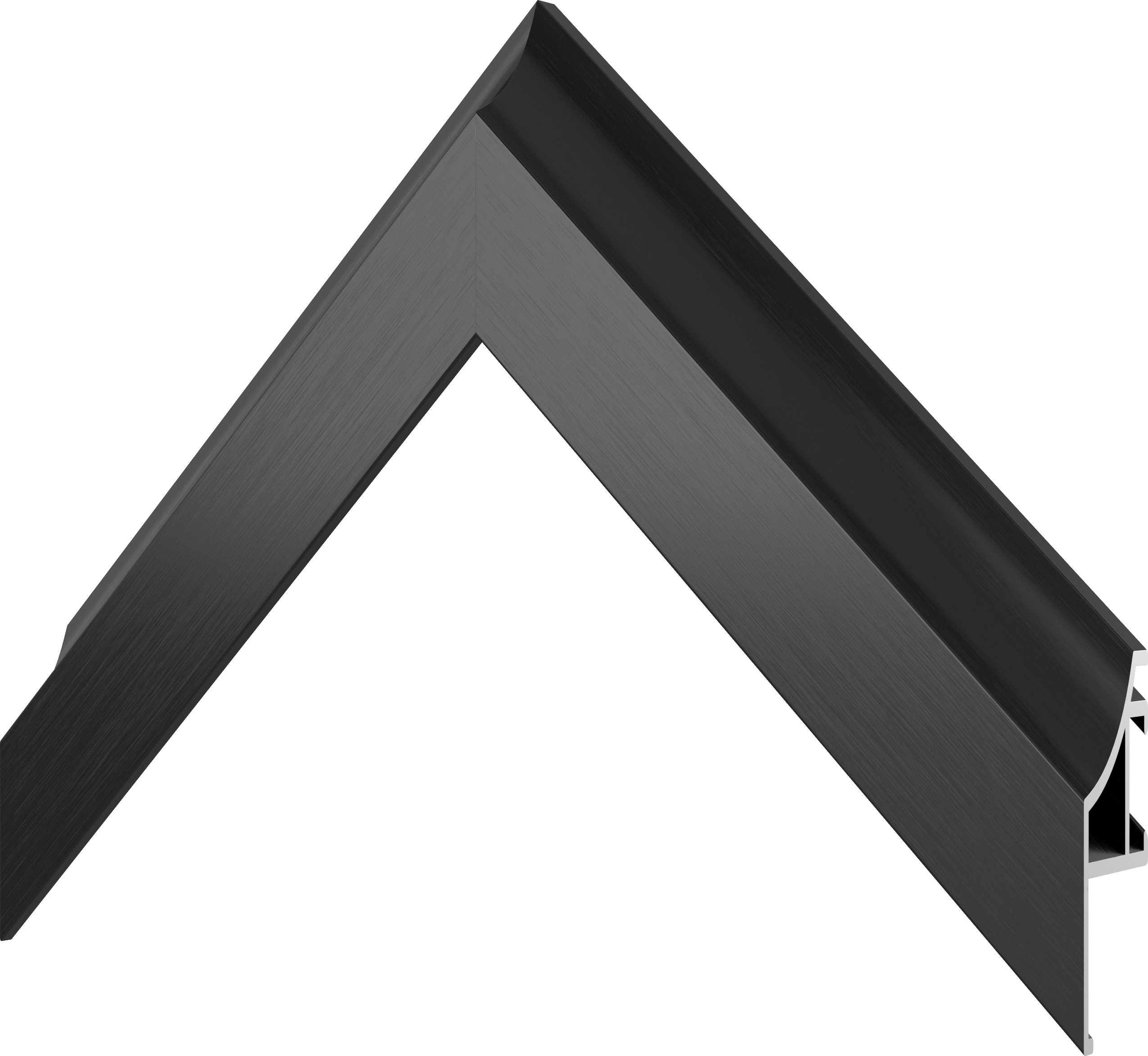 Anodized Black Alloy Scoop Samsung Frame Bezel for 2017-2020 TV Models - Perfect for Home Theater & Modern Living Room Decor