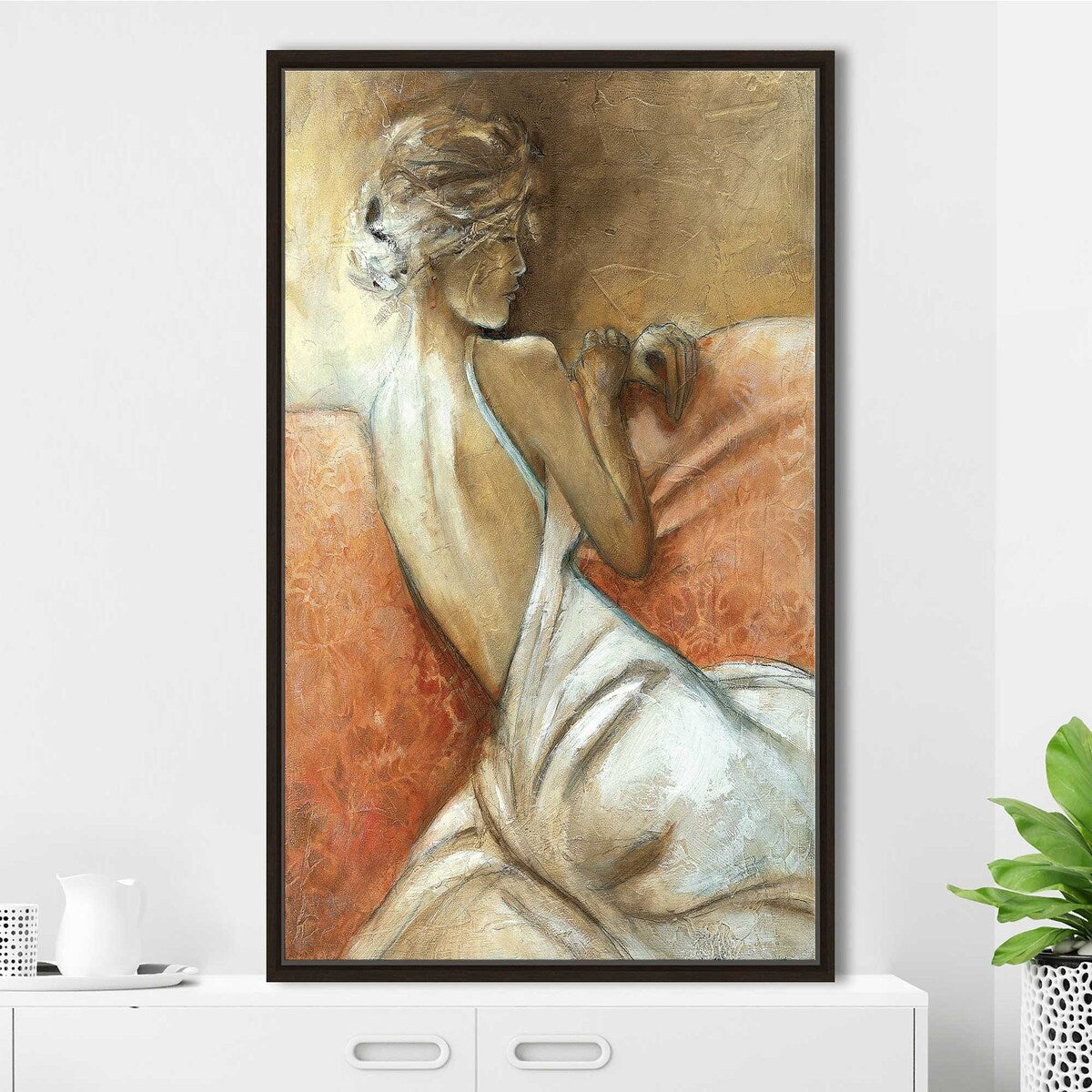 Carol Robinson 'A Quiet Refrain I' Abstract Art Print on Floating Canvas - Modern Wall Decor for Living Room, Bedroom & Office