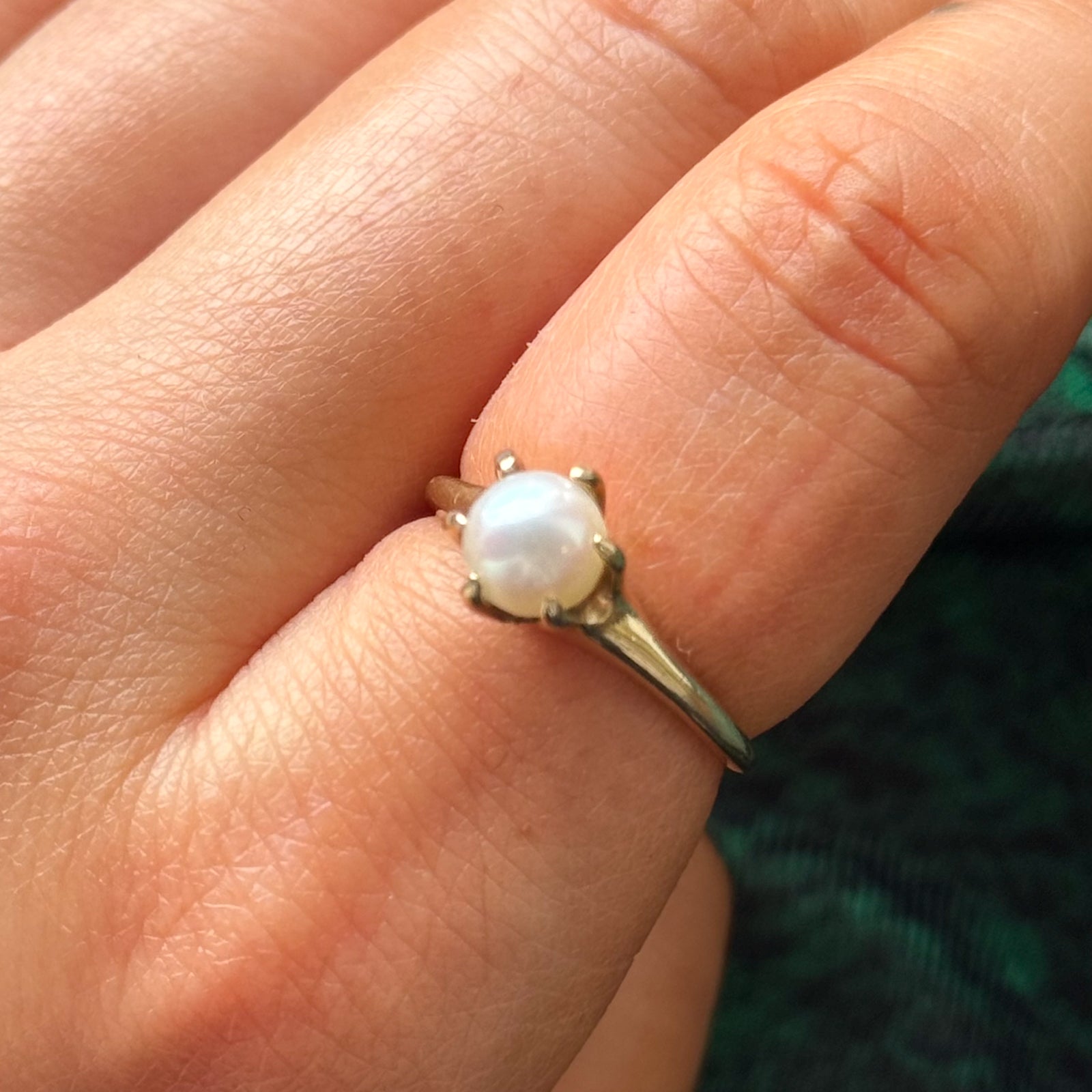 Pearl Claw Set Cocktail Ring for Women - Size 6.75 - Elegant Statement Jewelry for Parties, Weddings & Special Occasions