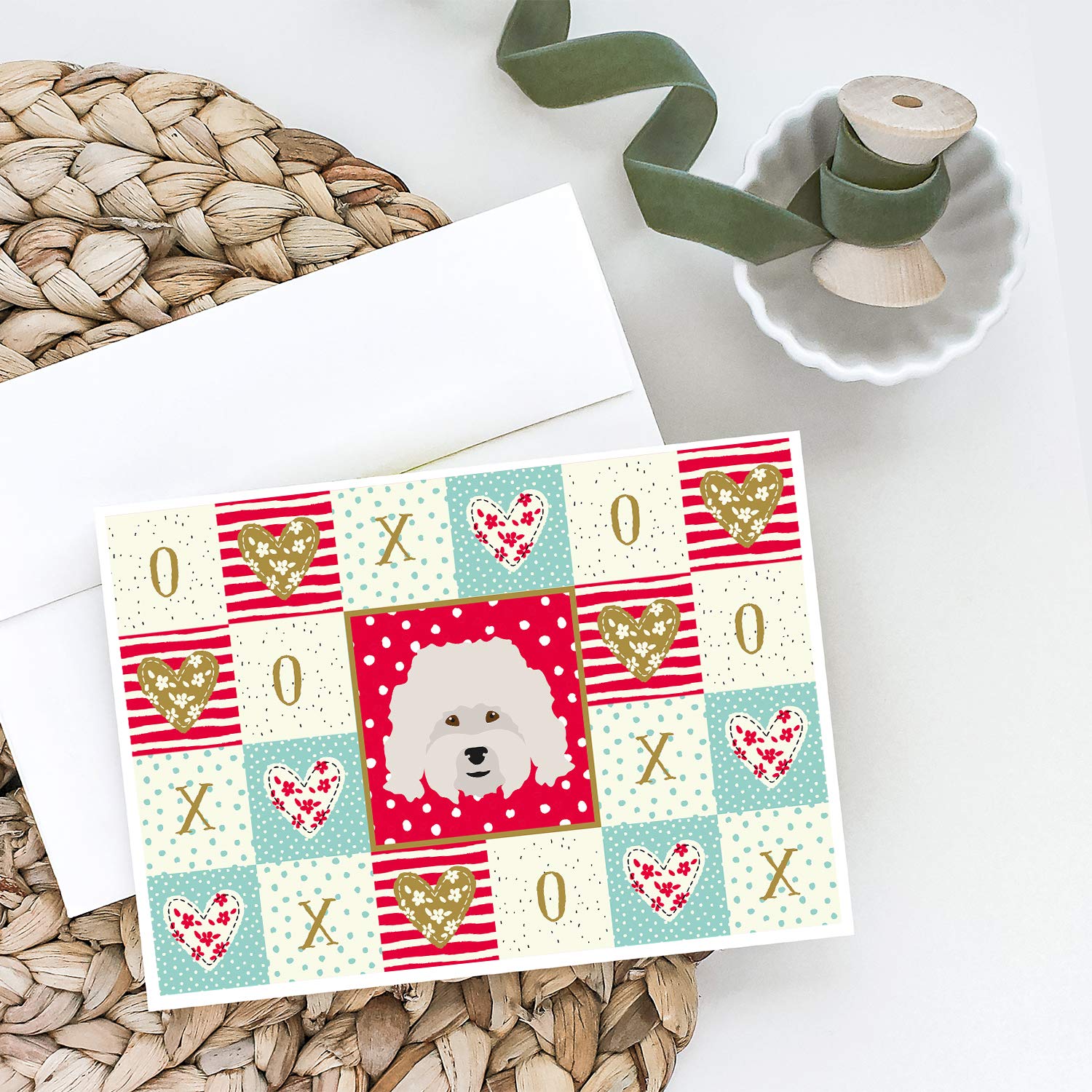 Bolognese Love Greeting Cards & Envelopes Set of 8 | 5x7 A7 Blank Note Cards in Whimsical Red Design | Perfect for Valentine's Day, Anniversaries & Romantic Occasions
