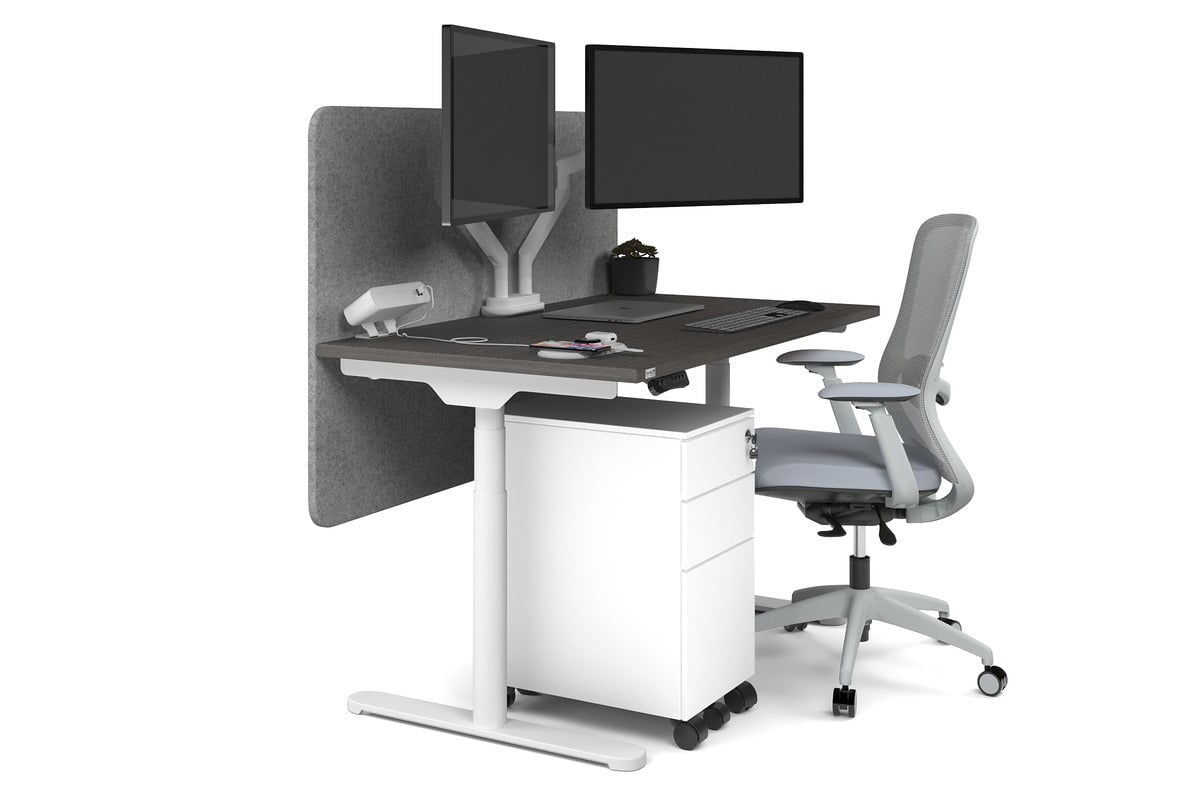Flexi Premium Height Adjustable Single Workstation [1400L x 700W] - Ergonomic Standing Desk for Home Office, Gaming & Study - Electric Sit Stand Desk with Memory Function