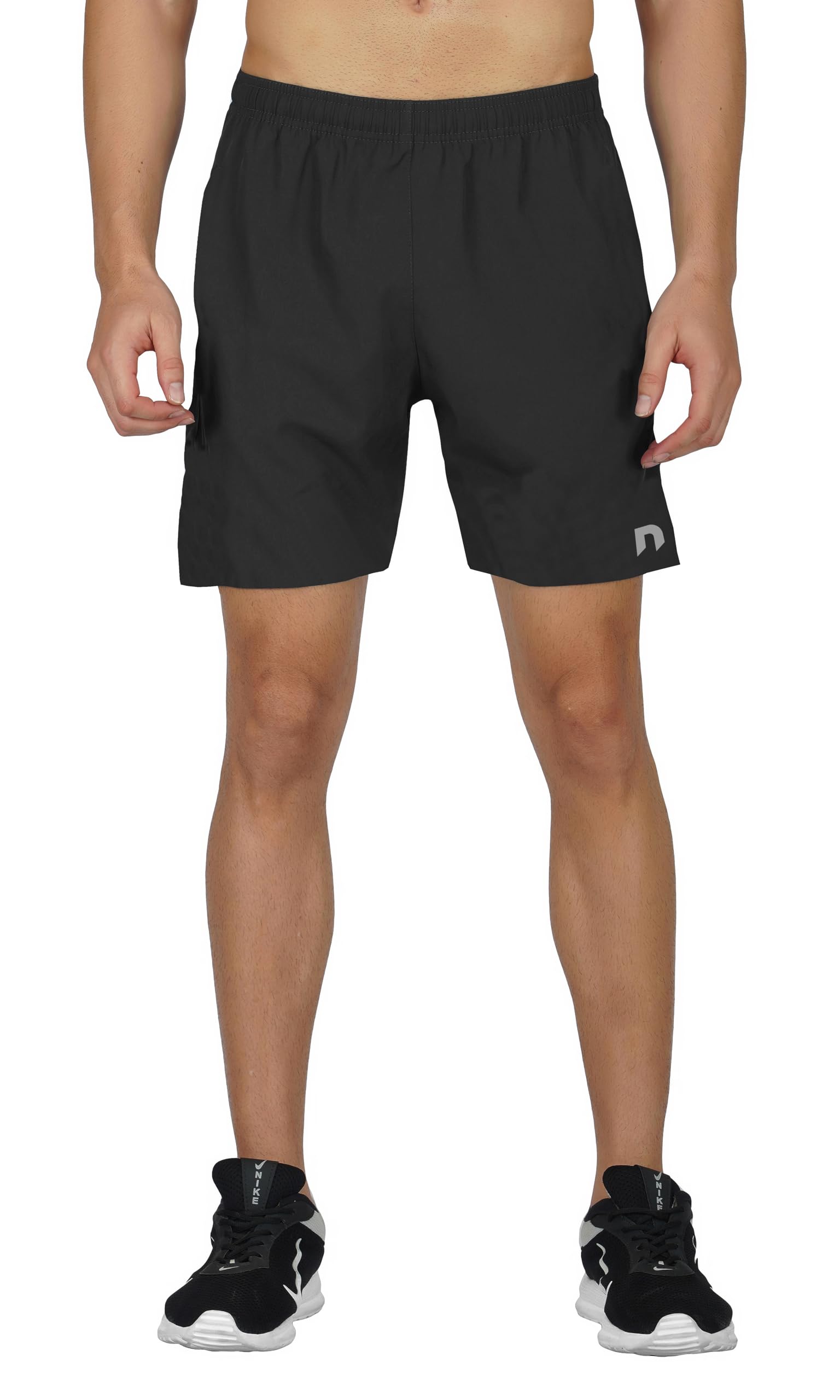 NEVER LOSE Men's Quick-Dry Polyester Yoga & Running Shorts with Pockets - Lightweight Gym Workout Shorts for Summer Sports & Active Lifestyle
