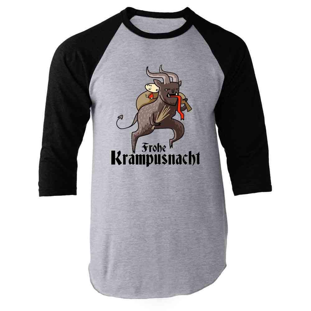 Funny Krampus Christmas Graphic Tee for Men - Pop Threads Frohe Krampusnacht T-Shirt - Perfect for Holiday Parties & Festive Gatherings