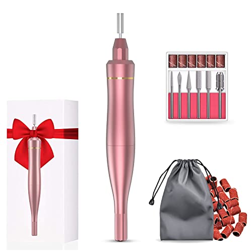 PRETIRENO Professional Electric Nail Drill Kit for Acrylic & Gel Nails - Manicure Pedicure Tool with Drill Bits & Sanding Bands - Perfect for Salon & Home Nail Care