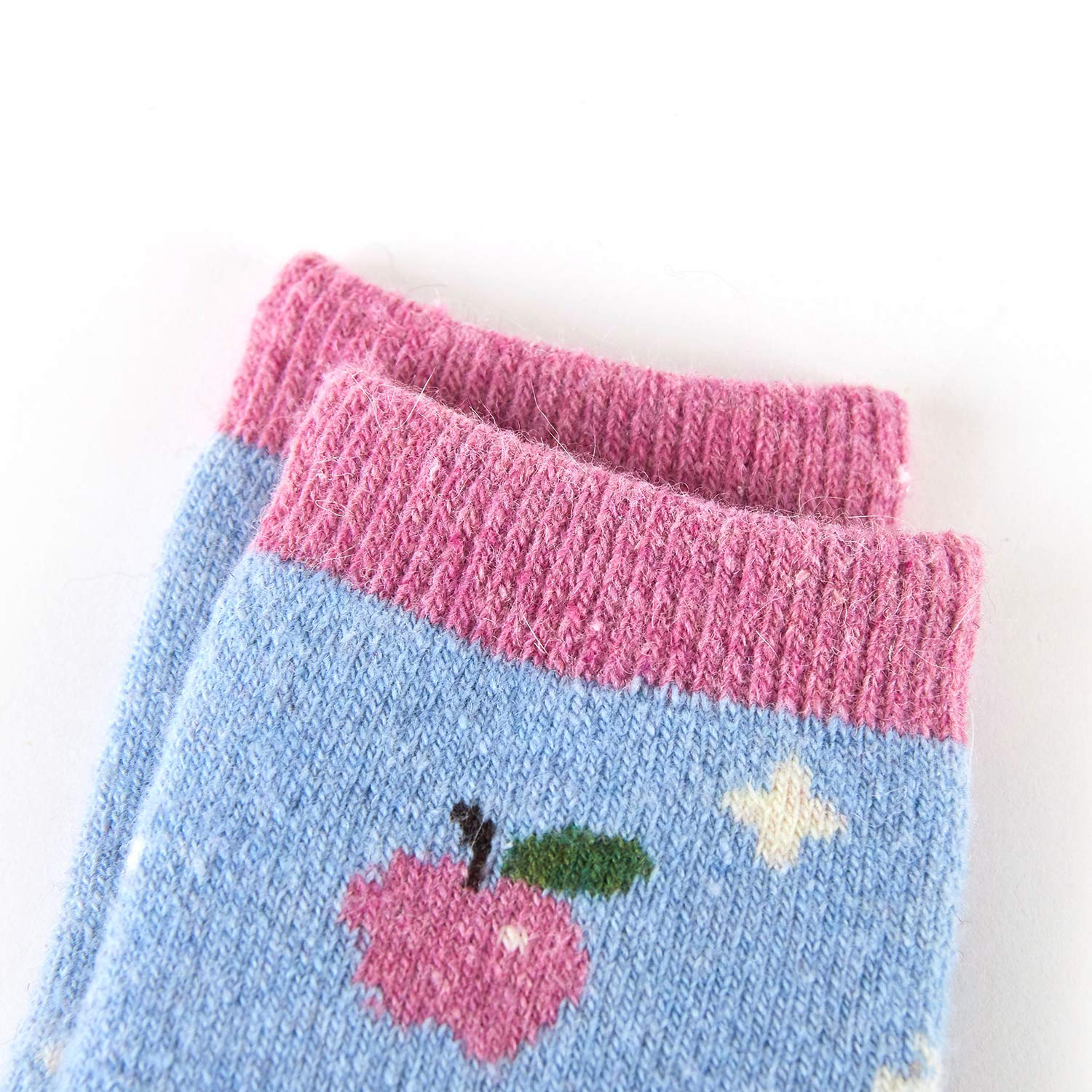Warm Wool Socks for Boys - 6 Pairs Winter Thermal Crew Socks for Kids Outdoor Play