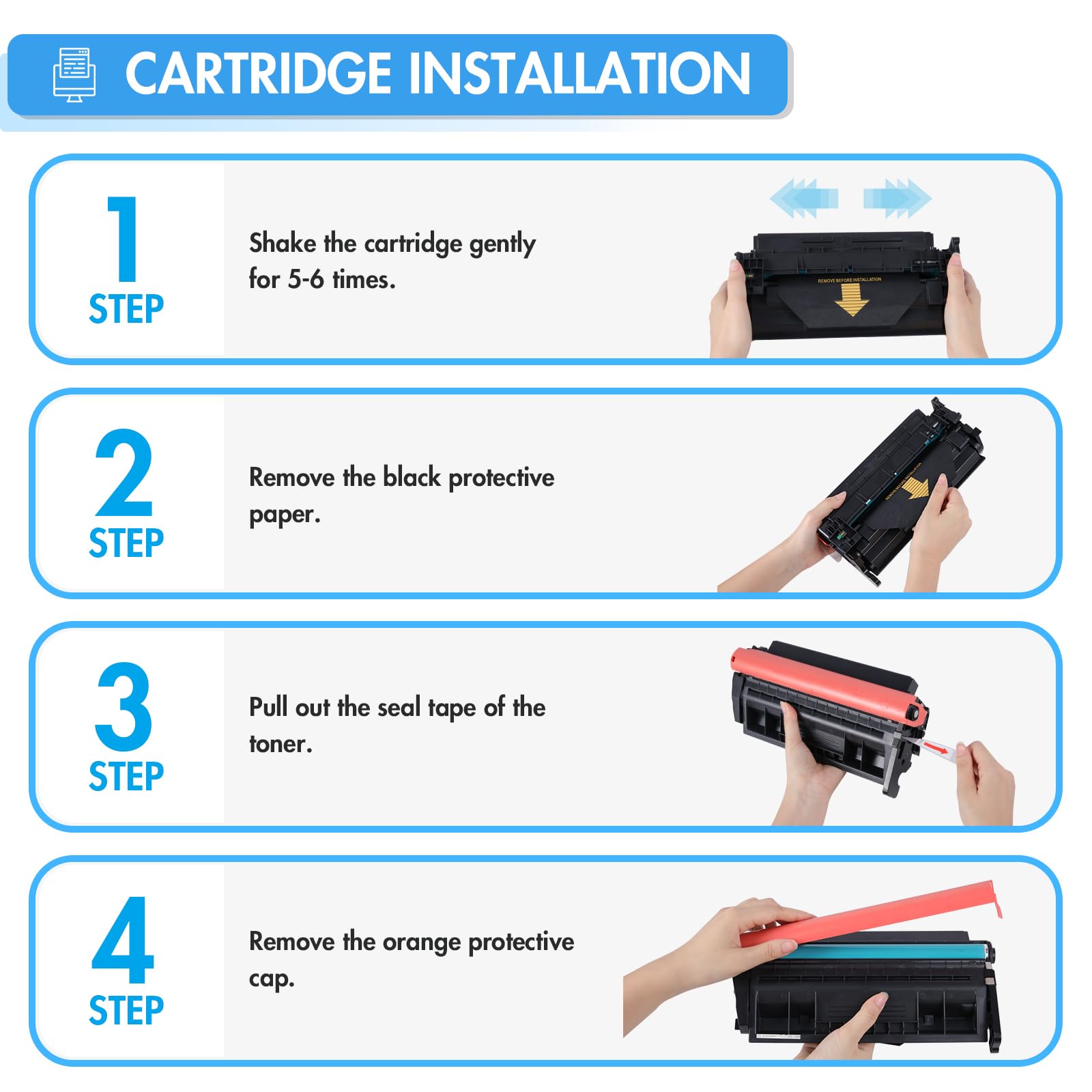 HP 148A 148X Compatible Toner Cartridge Black (2 Pack) - Replacement for HP LaserJet Pro 4001dw 4001dn 4001n MFP 4101fdw 4101fdn Printers - High Yield Printing for Office & Home Use