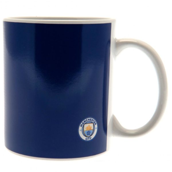 Manchester City FC Halftone Design Coffee Mug - Perfect Gift for Soccer Fans & Match Day Use