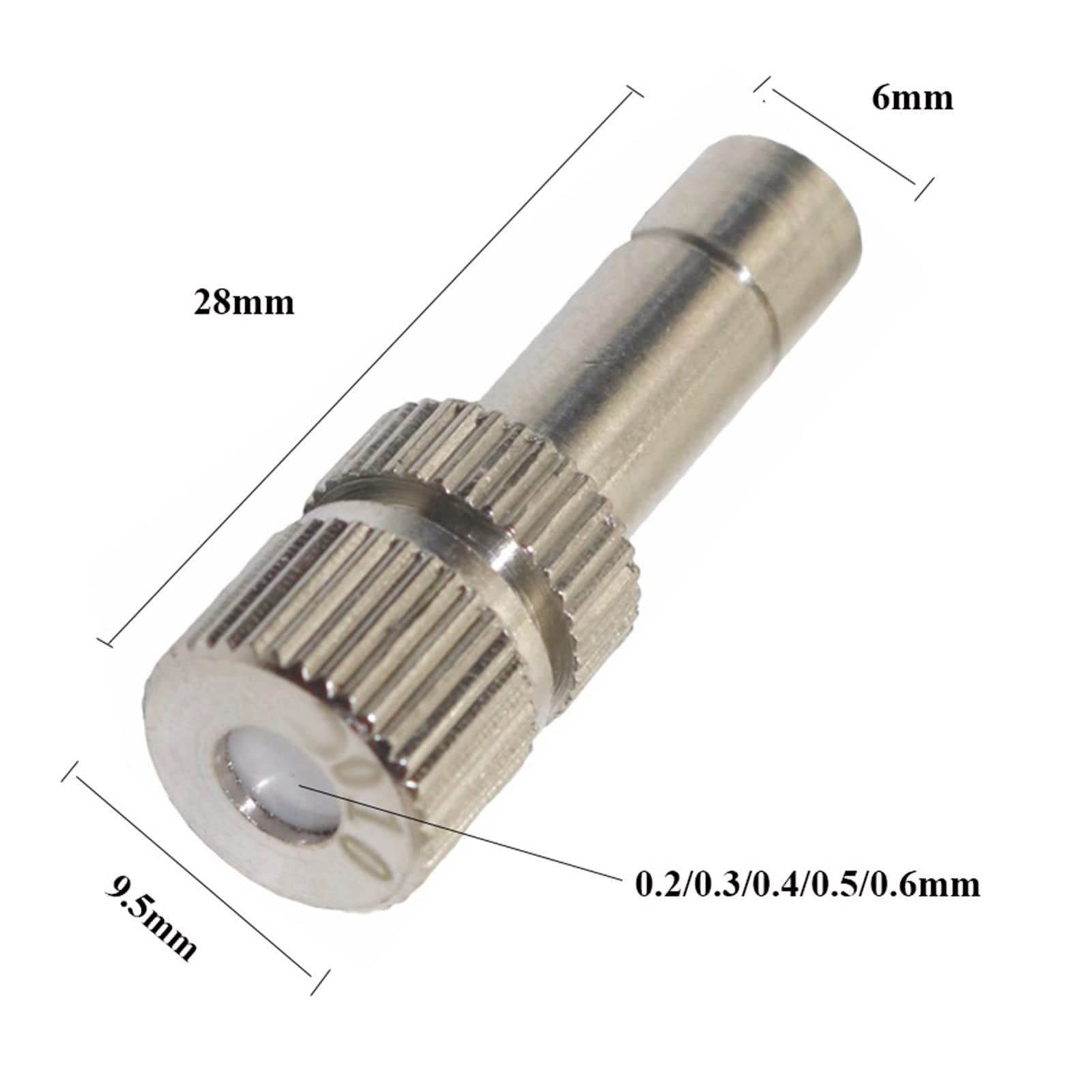 **50-Pack 0.2-0.6mm Low-Pressure Micro Drip Irrigation Nozzles - Quick Connect Spray Nozzles for Greenhouse, Garden, and Mist Cooling Systems (0.5mm, Green) - Perfect for Hydroponics, Vertical Gardens & Plant Misting**