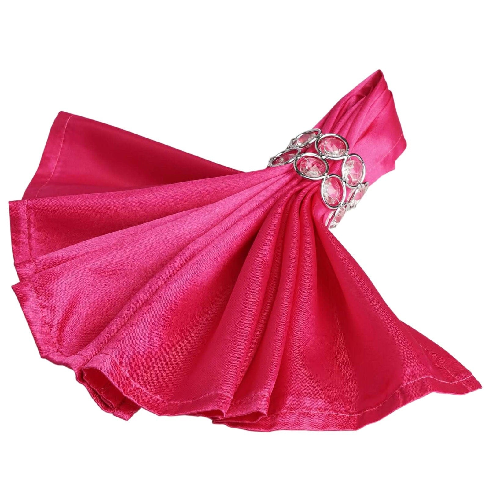 5 Pack 20x20 Inch Premium Satin Dinner Napkins - Elegant Formal Dining, Wedding, Party & Holiday Table Setting Accessories